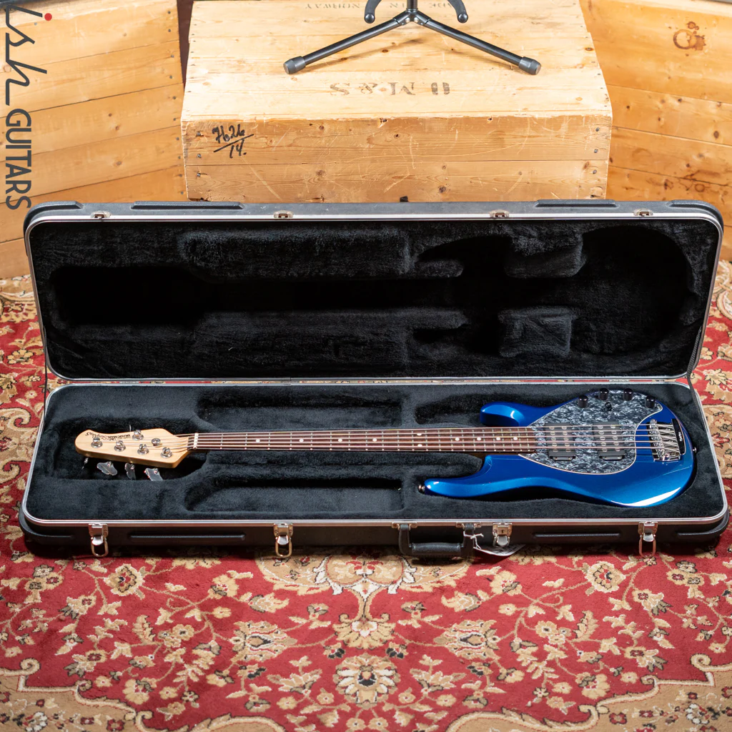 2008 Ernie Ball Music Man Stingray 5 HH Blue Pearl - Image 19