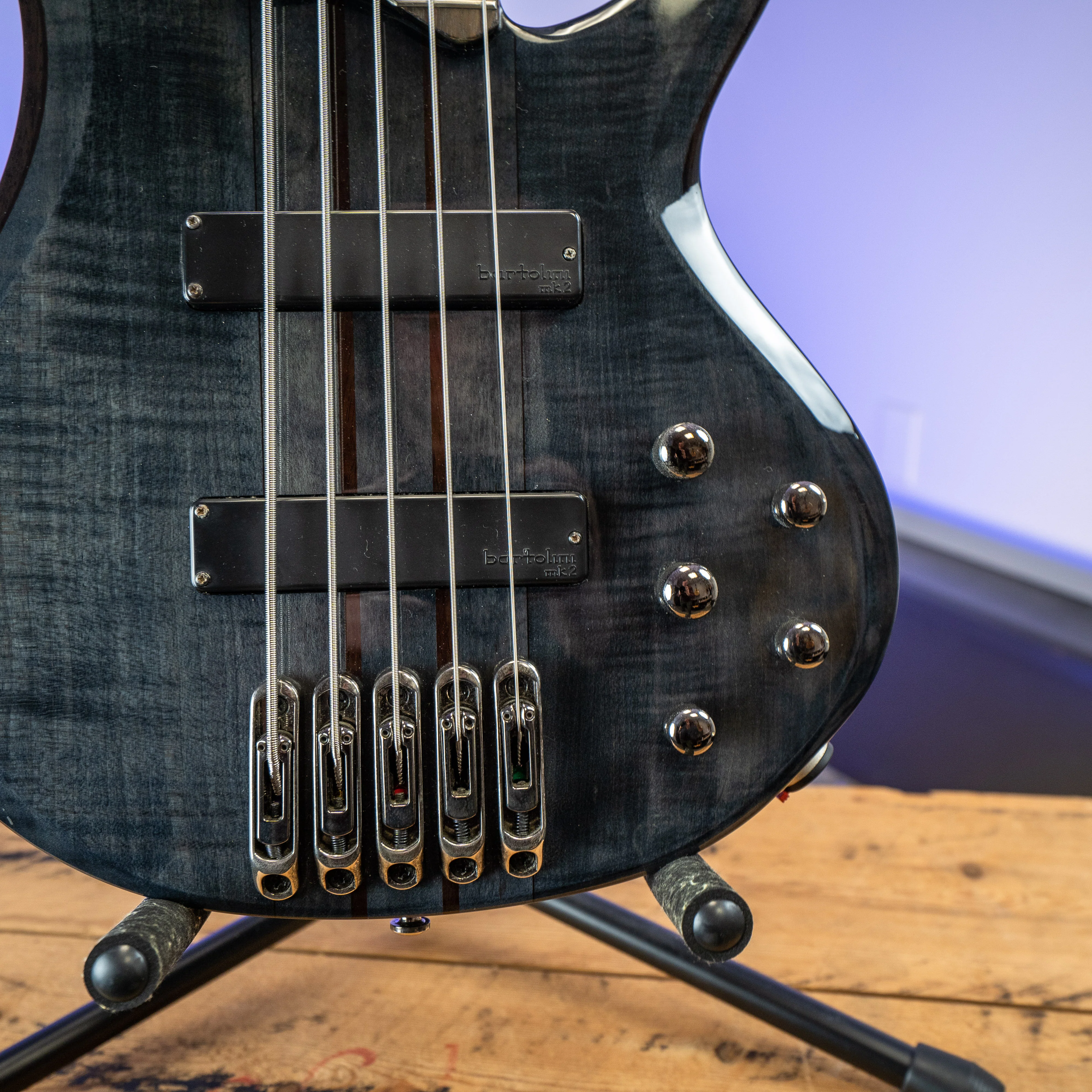 2008 Ibanez BTB575 Trans Gray 5 String Bass - Image 4