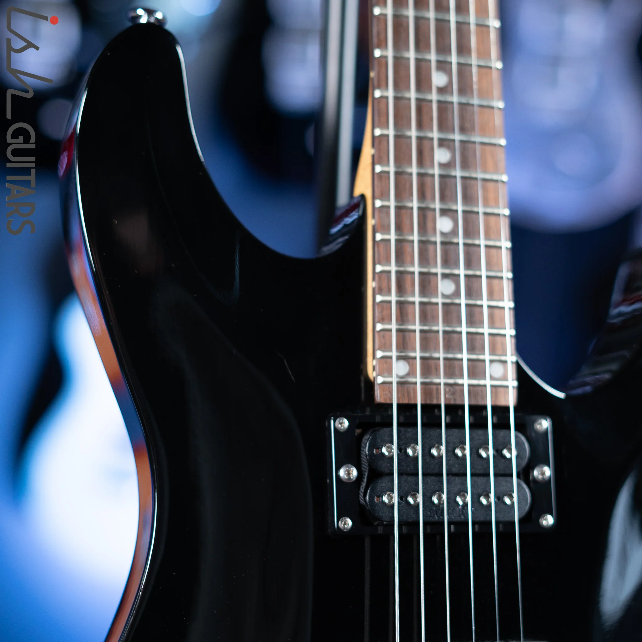 2008 Schecter Omen-6 Electric Guitar Black - Image 3