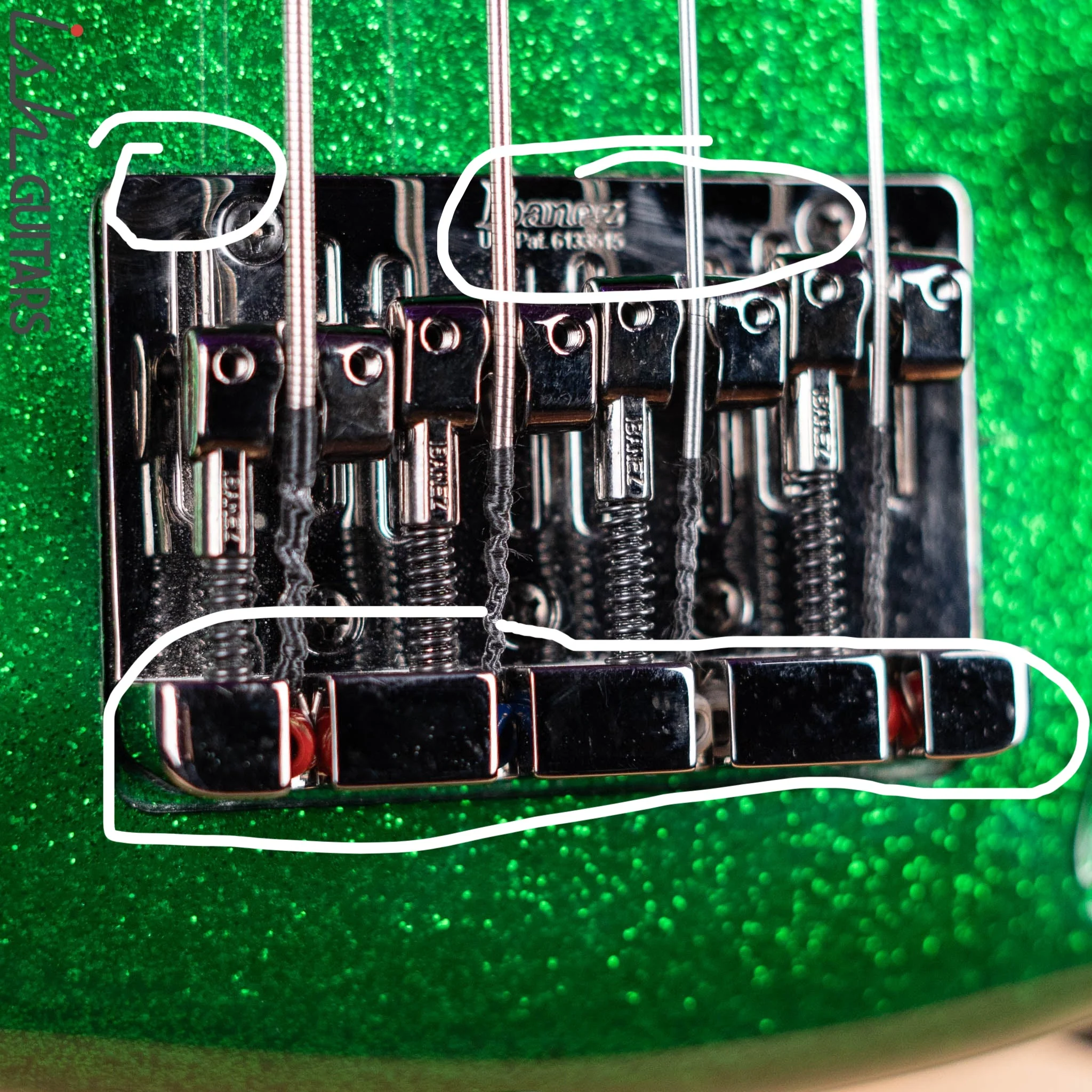 2009 Ibanez SR300 Bass Guitar Green Sparkle - Image 13