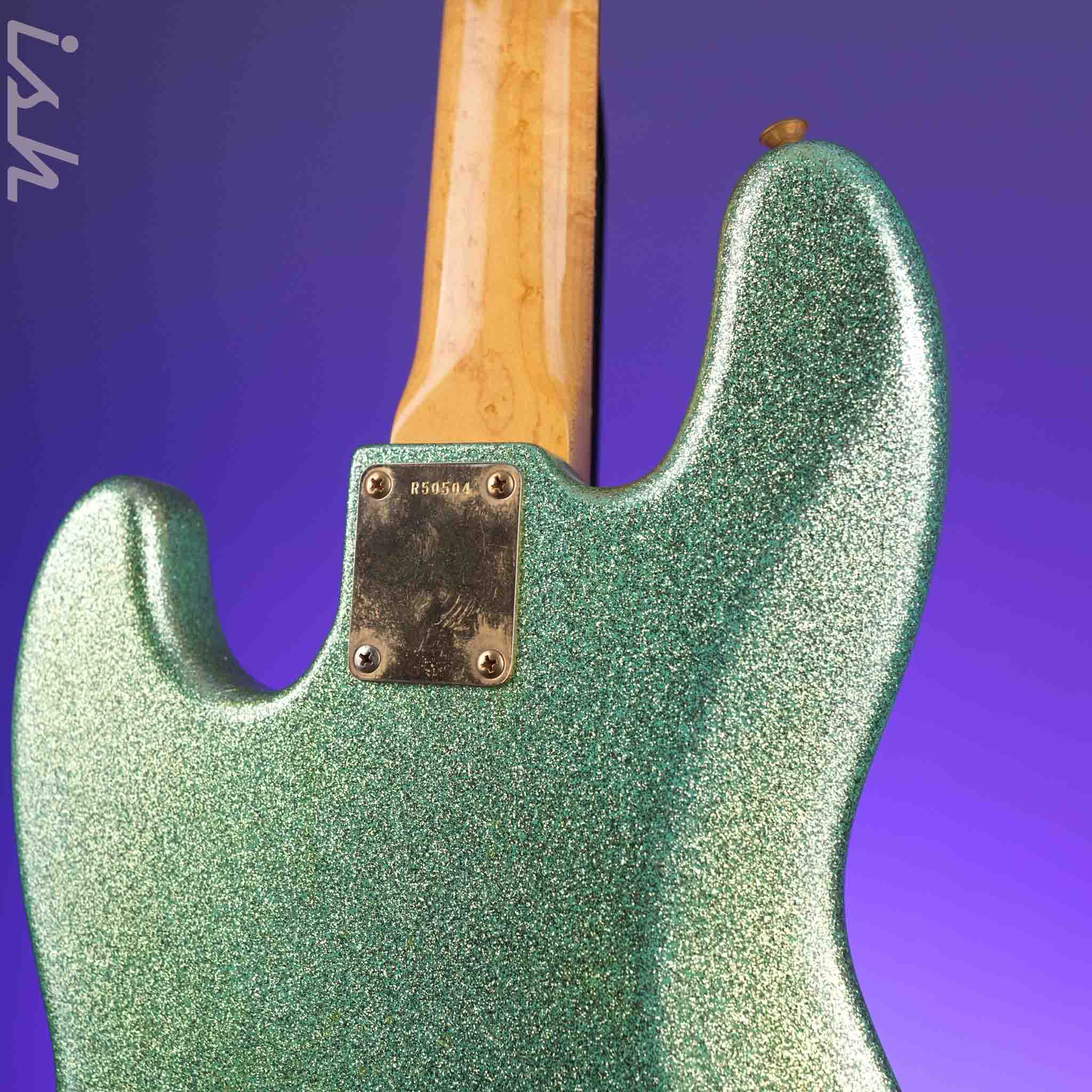 2010 Fender Custom Shop 1960 Jazz Bass Relic Seafoam Green Sparkle Gold Hardware - Image 10