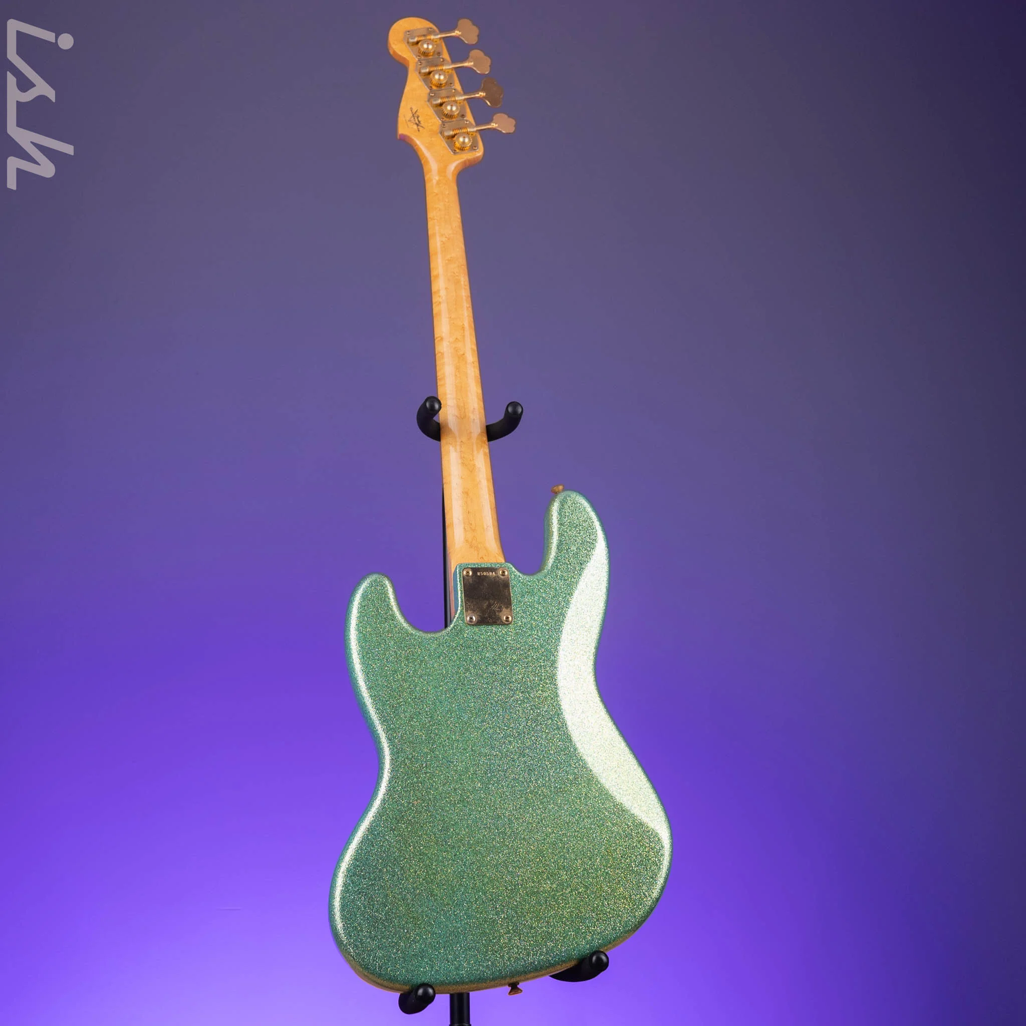 2010 Fender Custom Shop 1960 Jazz Bass Relic Seafoam Green Sparkle Gold Hardware - Image 8