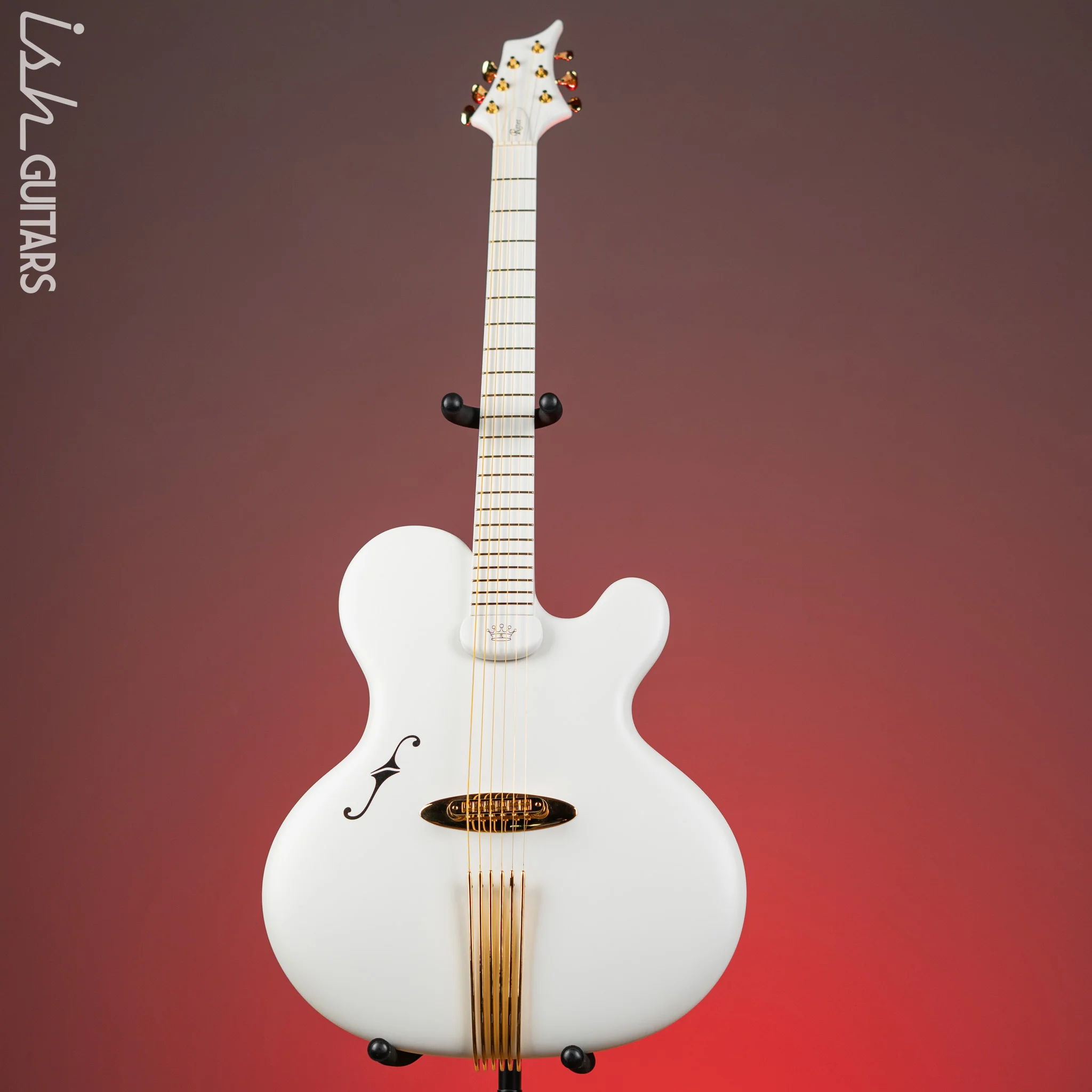 2010 Ritter Princess Isabella CO Edition Baritone Guitar White - Image 2