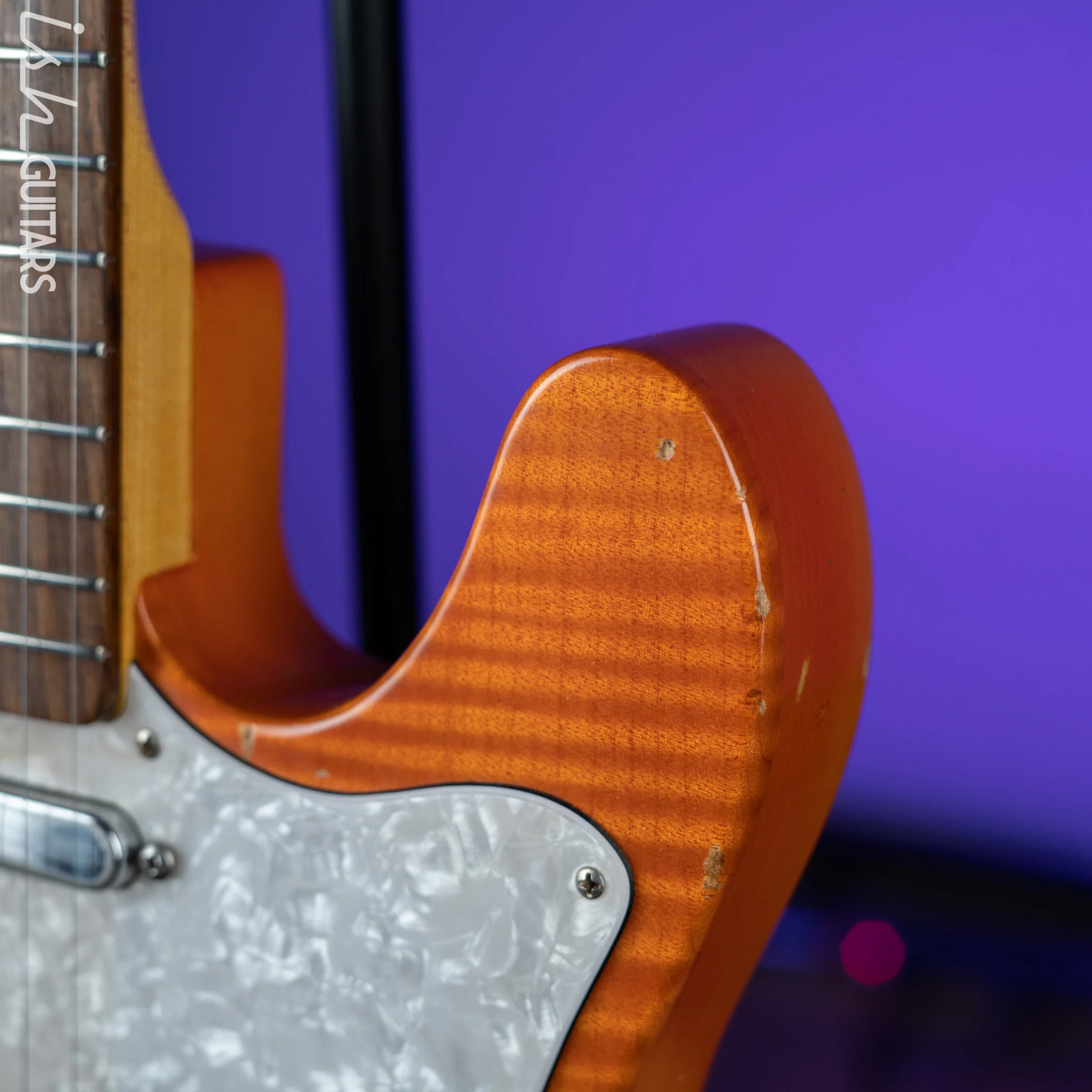 2011 Nashville Guitars T-69TL Thinline Tele Orange - Image 6