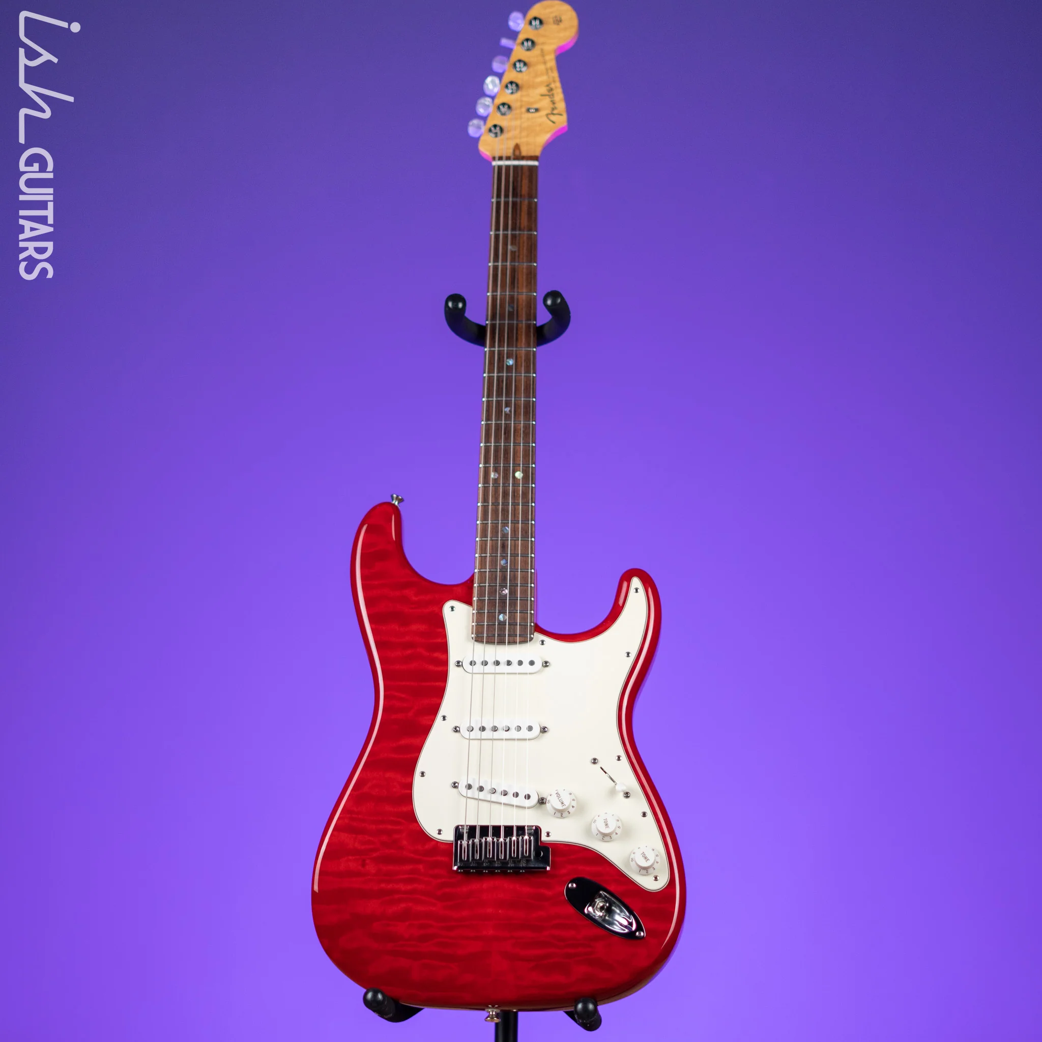 2012 Fender Custom Shop DLX Stratocaster Candy Red Quilt - Image 2