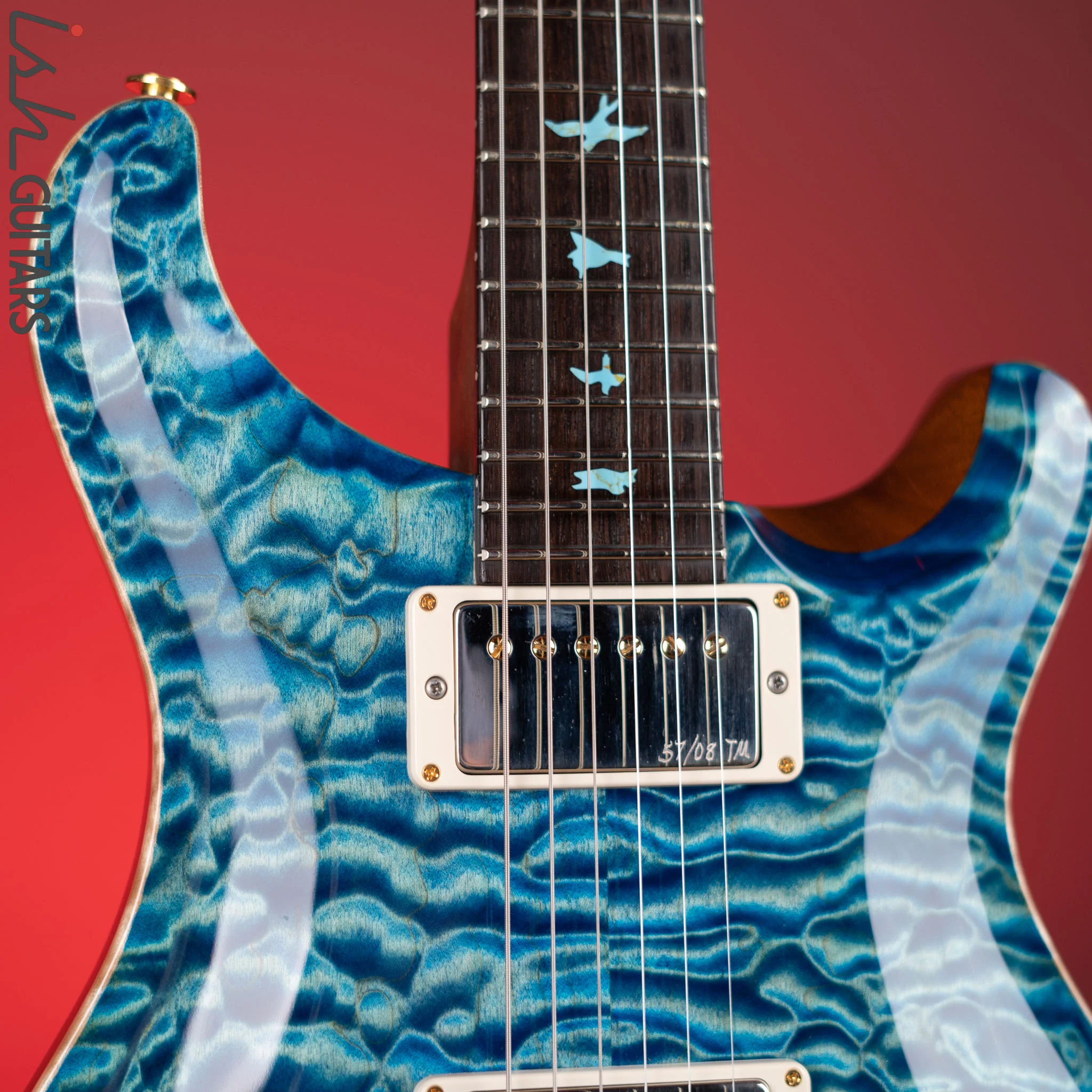2012 PRS Custom 22 Private Stock Brazilian #4218 Faded Aquamarine - Image 3