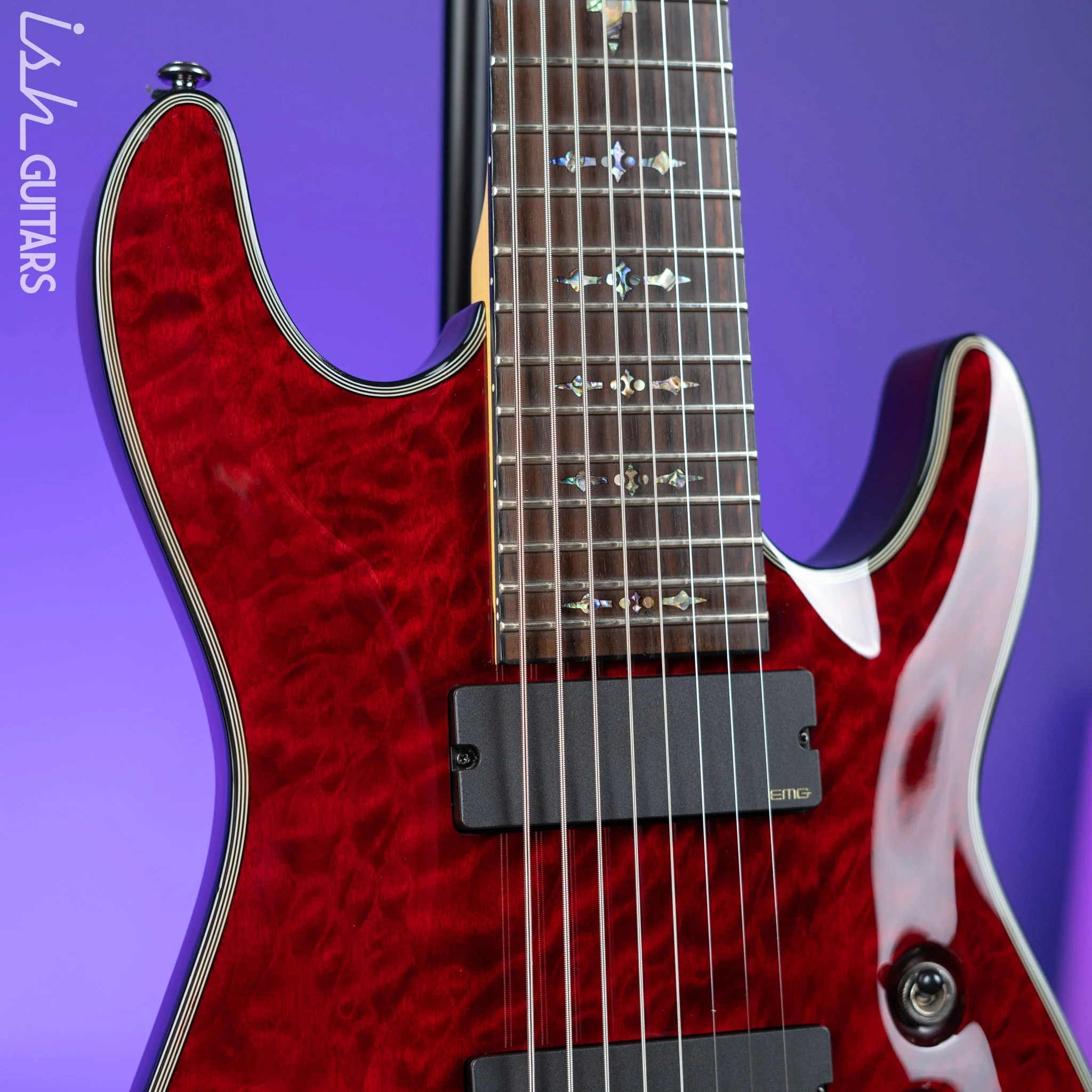 2012 Schecter Damien Elite Crimson 8 String - Image 3