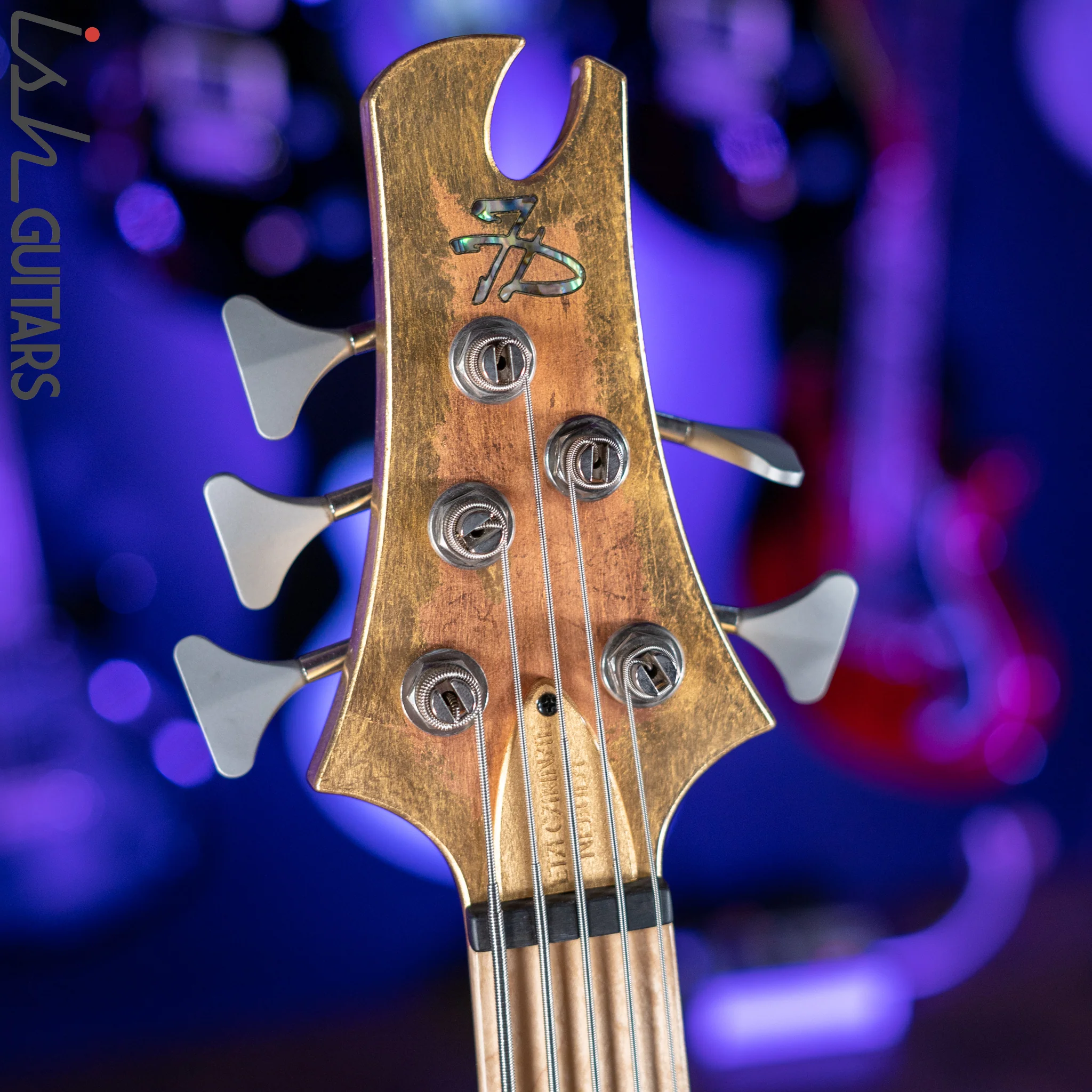 2013 Jerzy Drozd Obsession 5 String Bass Eta Carinae Nebula Gold Bird Collection - Image 10