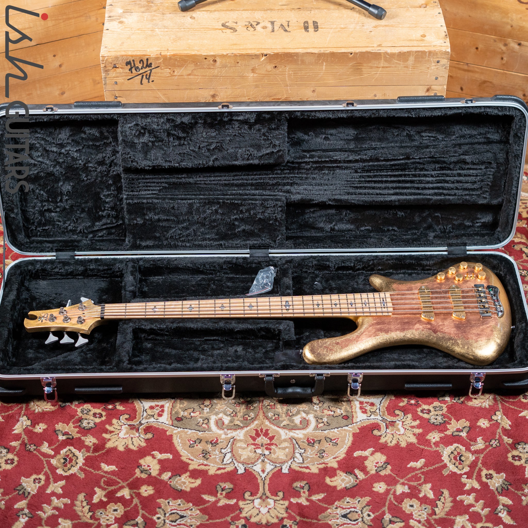 2013 Jerzy Drozd Obsession 5 String Bass Eta Carinae Nebula Gold Bird Collection - Image 16