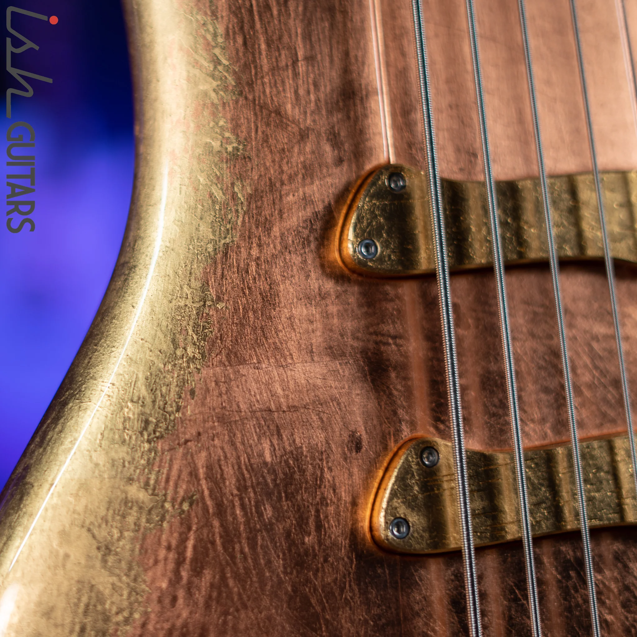 2013 Jerzy Drozd Obsession 5 String Bass Eta Carinae Nebula Gold Bird Collection - Image 6