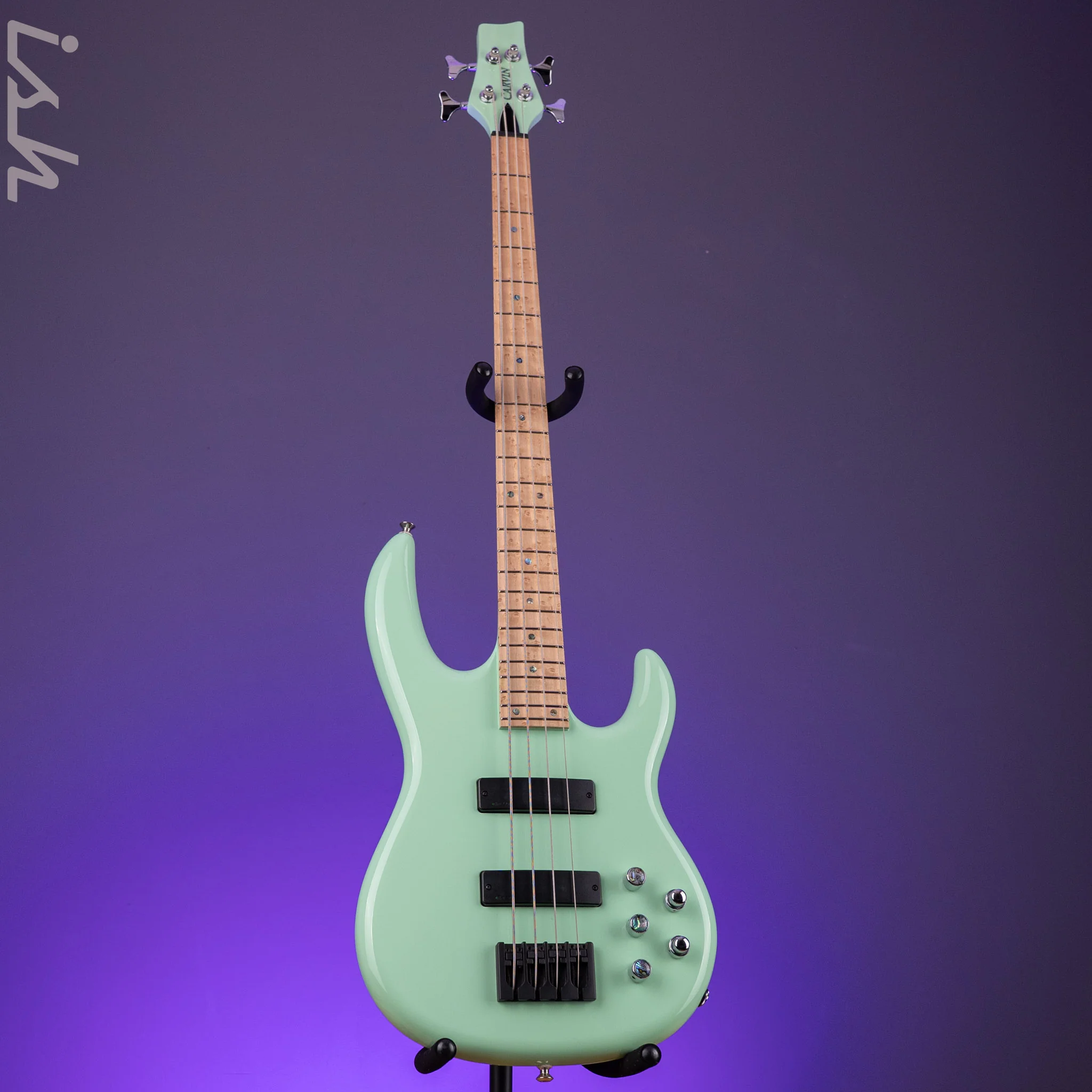 2014 Carvin Active 4 String Bass w/ Piezo Seafoam Green - Image 2