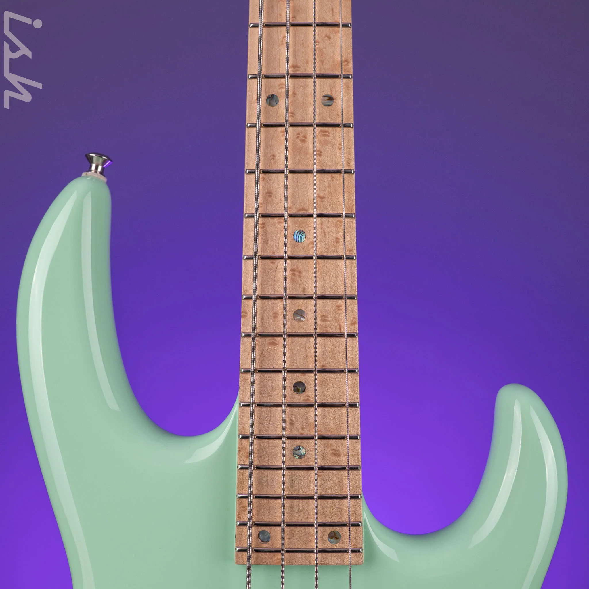 2014 Carvin Active 4 String Bass w/ Piezo Seafoam Green - Image 7