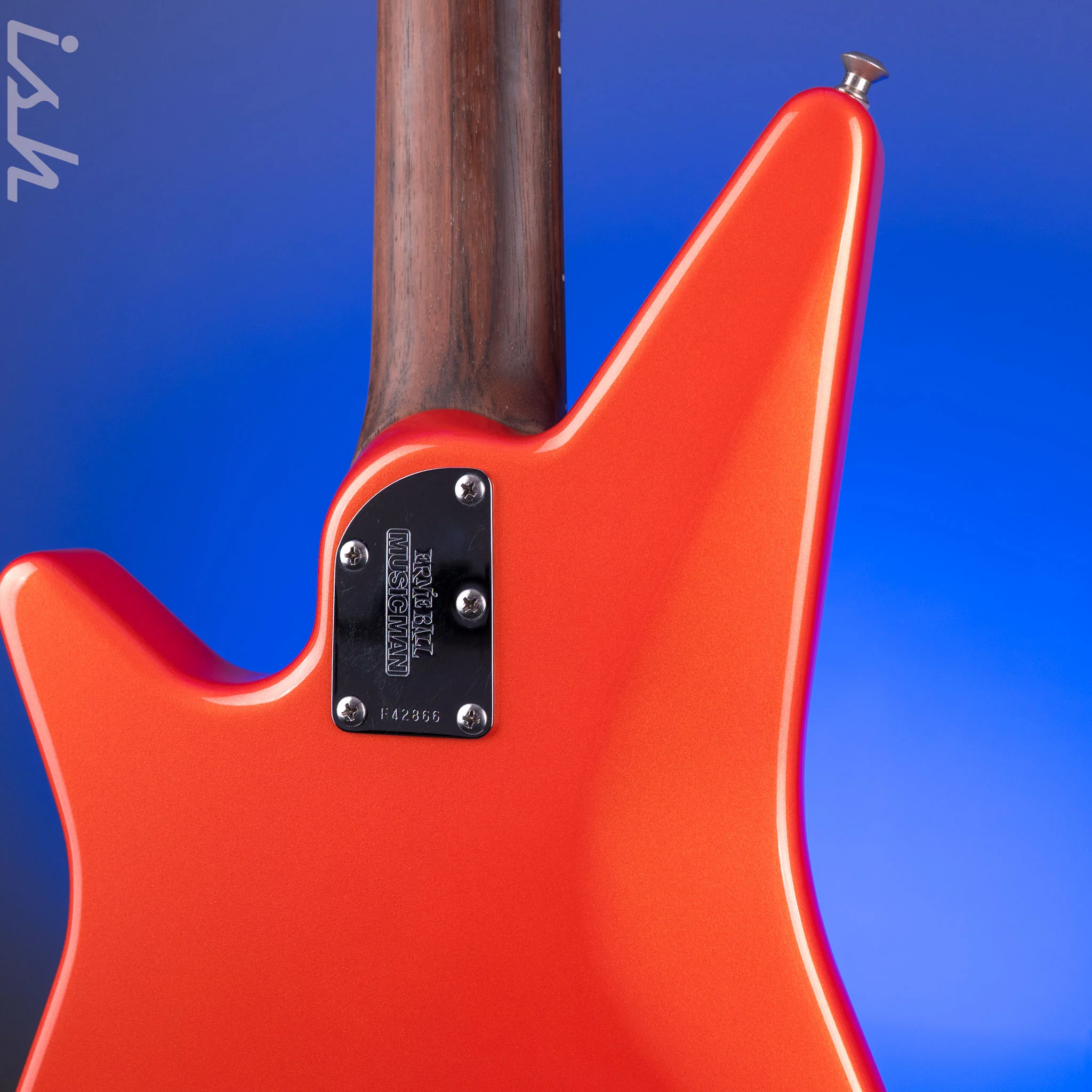 2014 Ernie Ball Music Man Big Al 5 H Tangerine Pearl *Solid Rosewood Neck* - Image 14