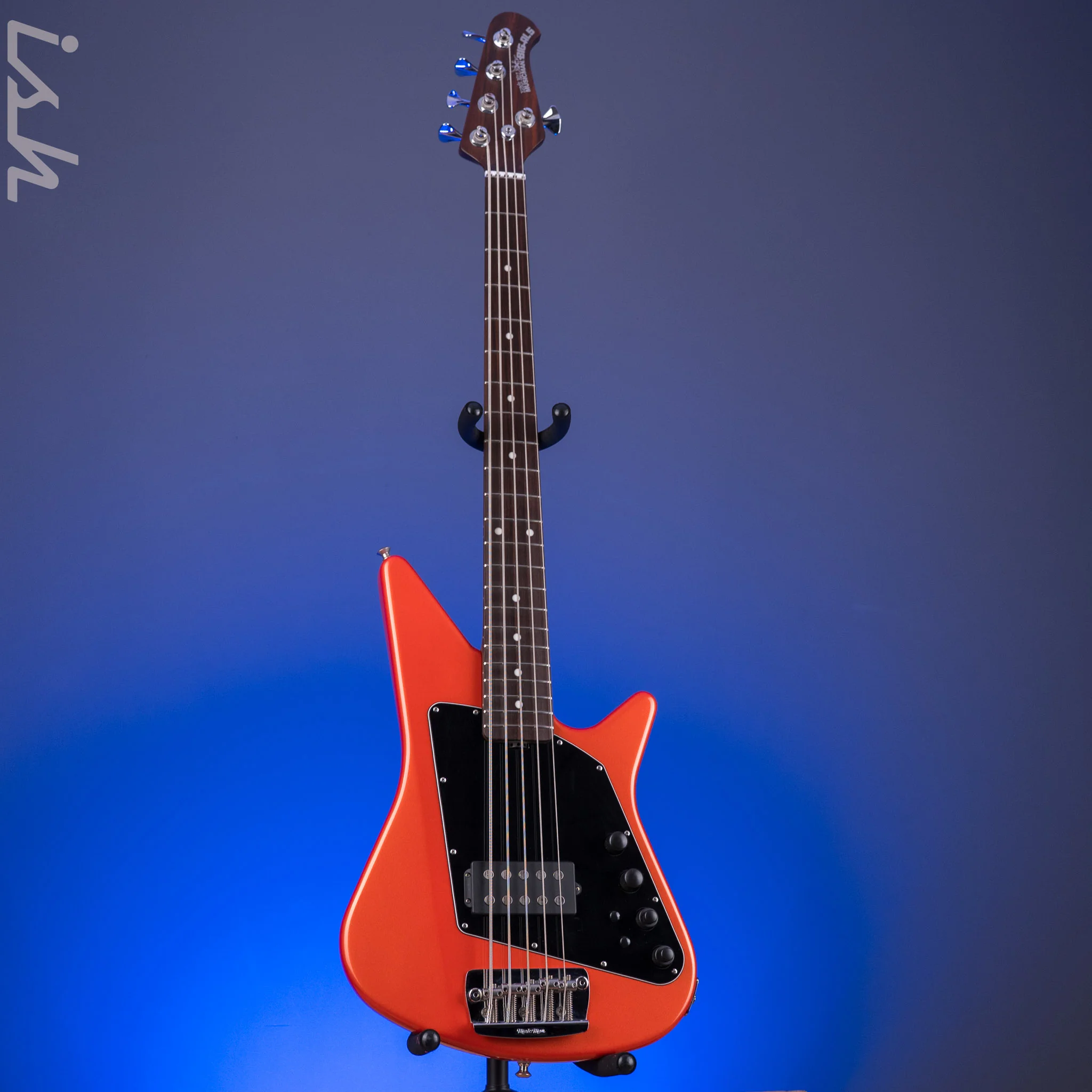 2014 Ernie Ball Music Man Big Al 5 H Tangerine Pearl *Solid Rosewood Neck* - Image 2