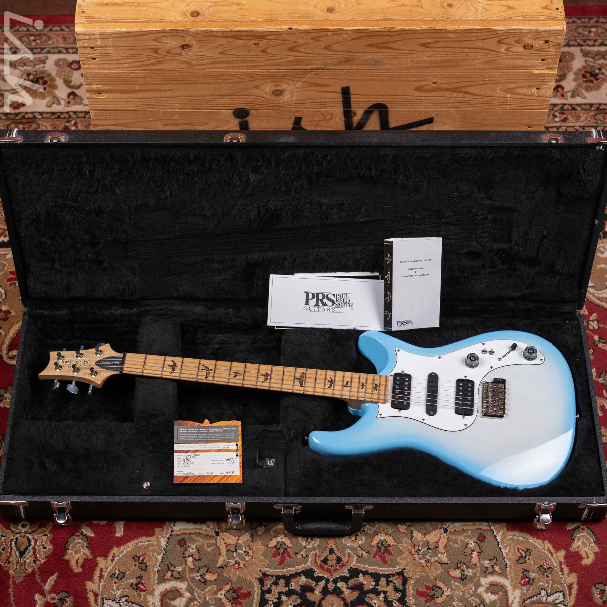 2014 PRS Brent Mason White Wash Blue Burst - Image 26