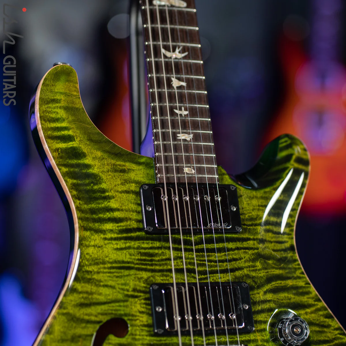 2014 PRS Experience Custom 24 Semi-Hollow 10 Top Jade Green - Image 5
