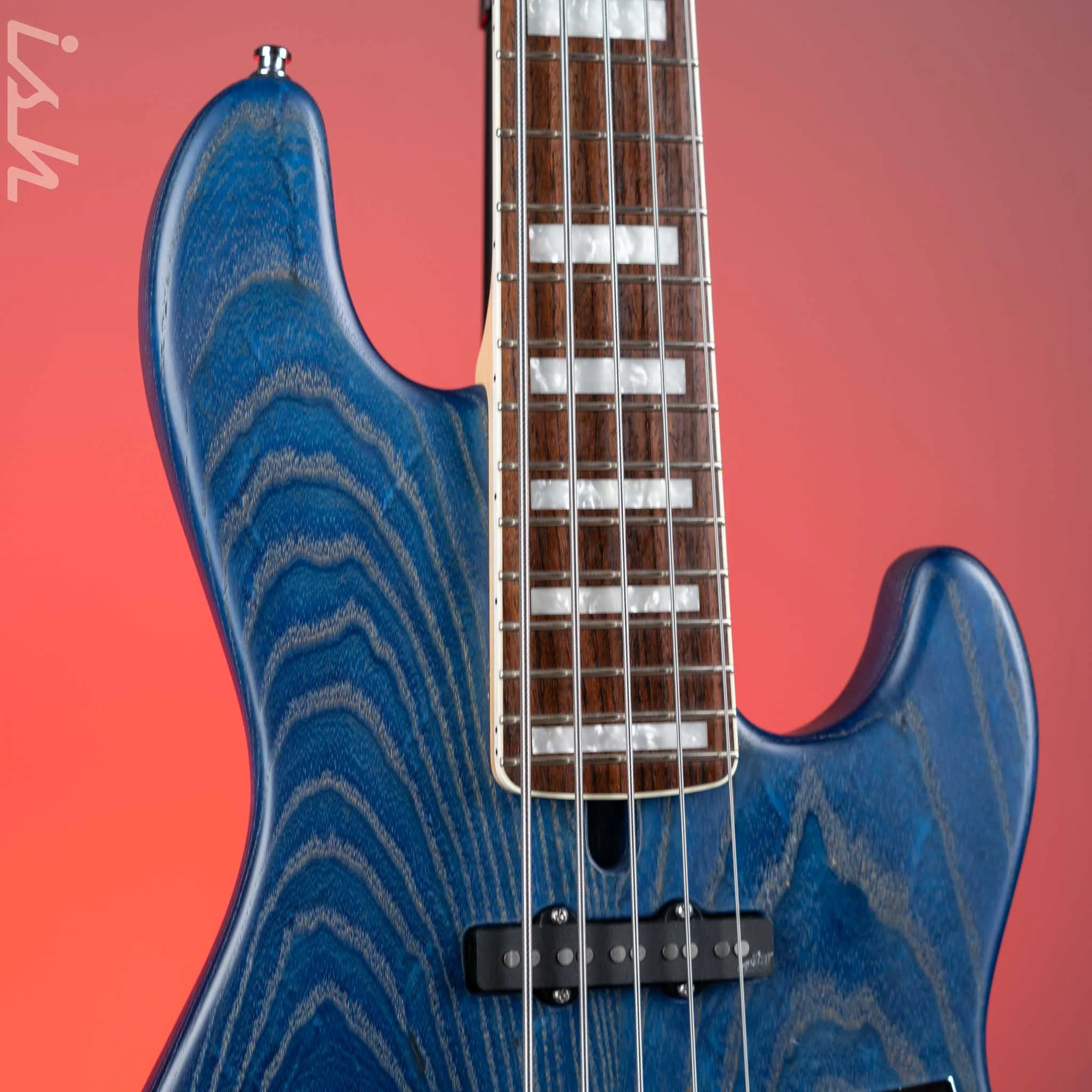 2015 Mayones Jabba 5 Custom Trans Blue - Image 3