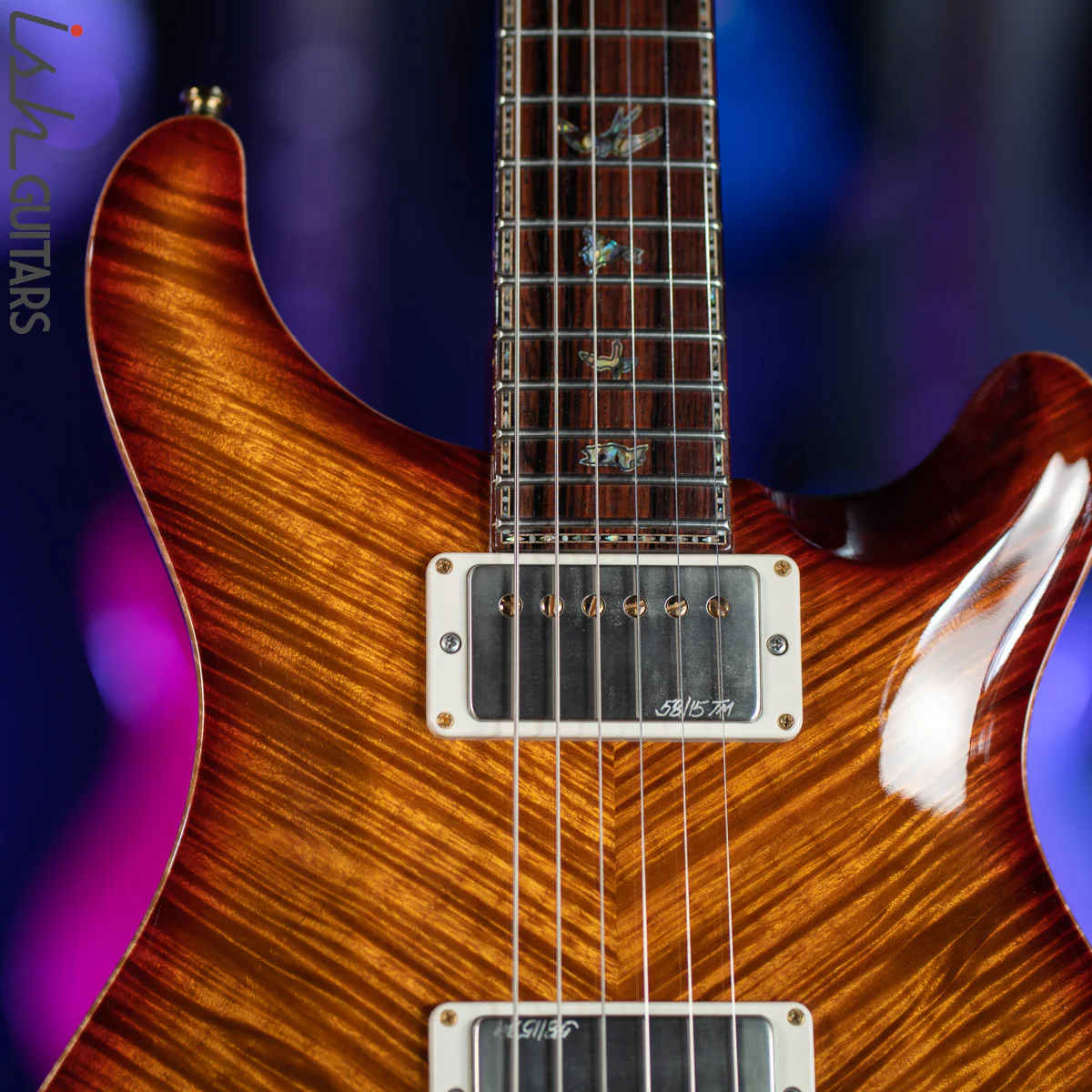 2015 PRS Violin II Private Stock Dark Cherry Burst Curly Maple - Image 3