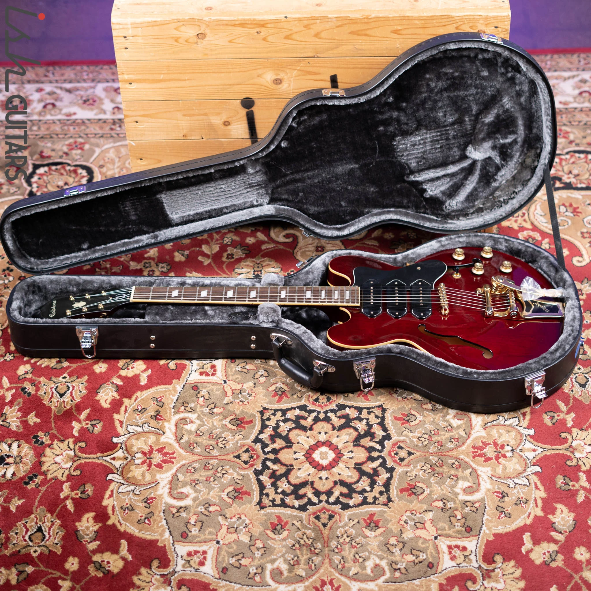 2016 Epiphone Riviera P-93 Wine Red - Image 23