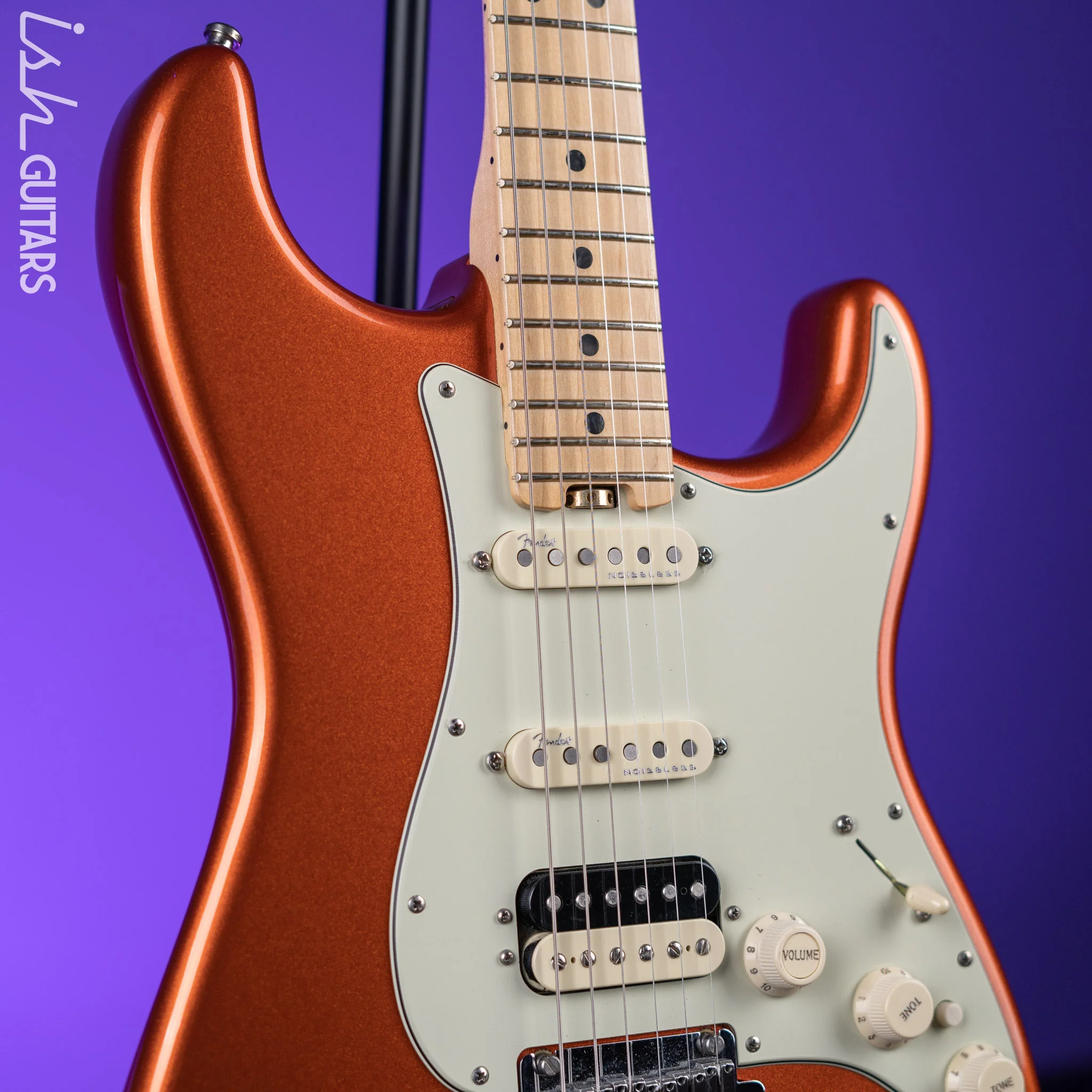 2016 Fender American Elite Stratocaster HSS Shawbucker Autumn Blaze Metallic - Image 3