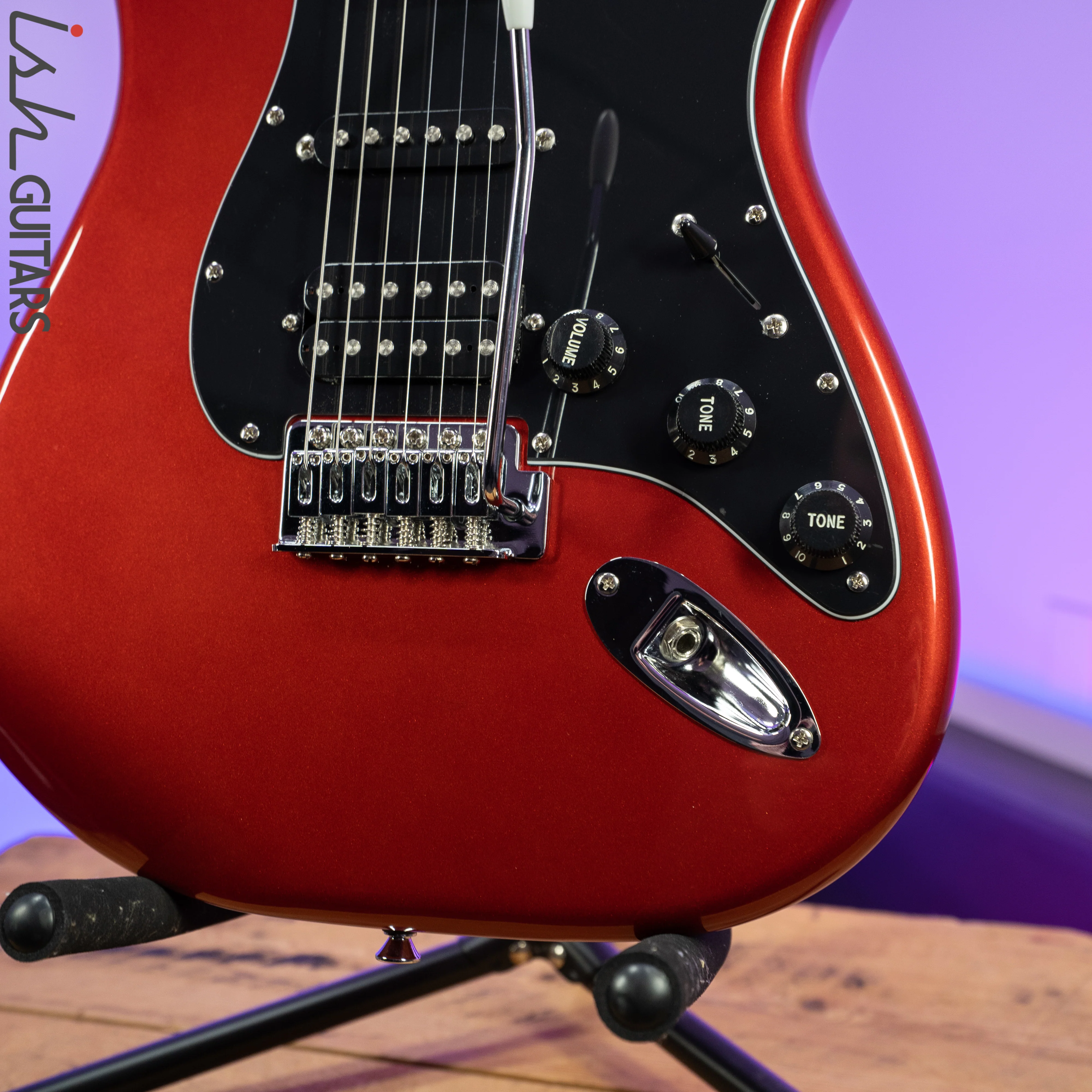 2016 Fender Squier Affinity Series Strat HSS Metallic Red - Image 4