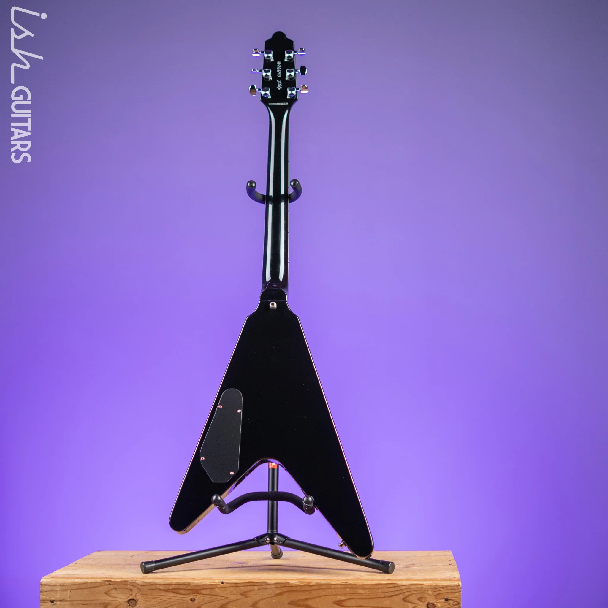 2016 Reverend Volcano RA Flying V Black - Image 10