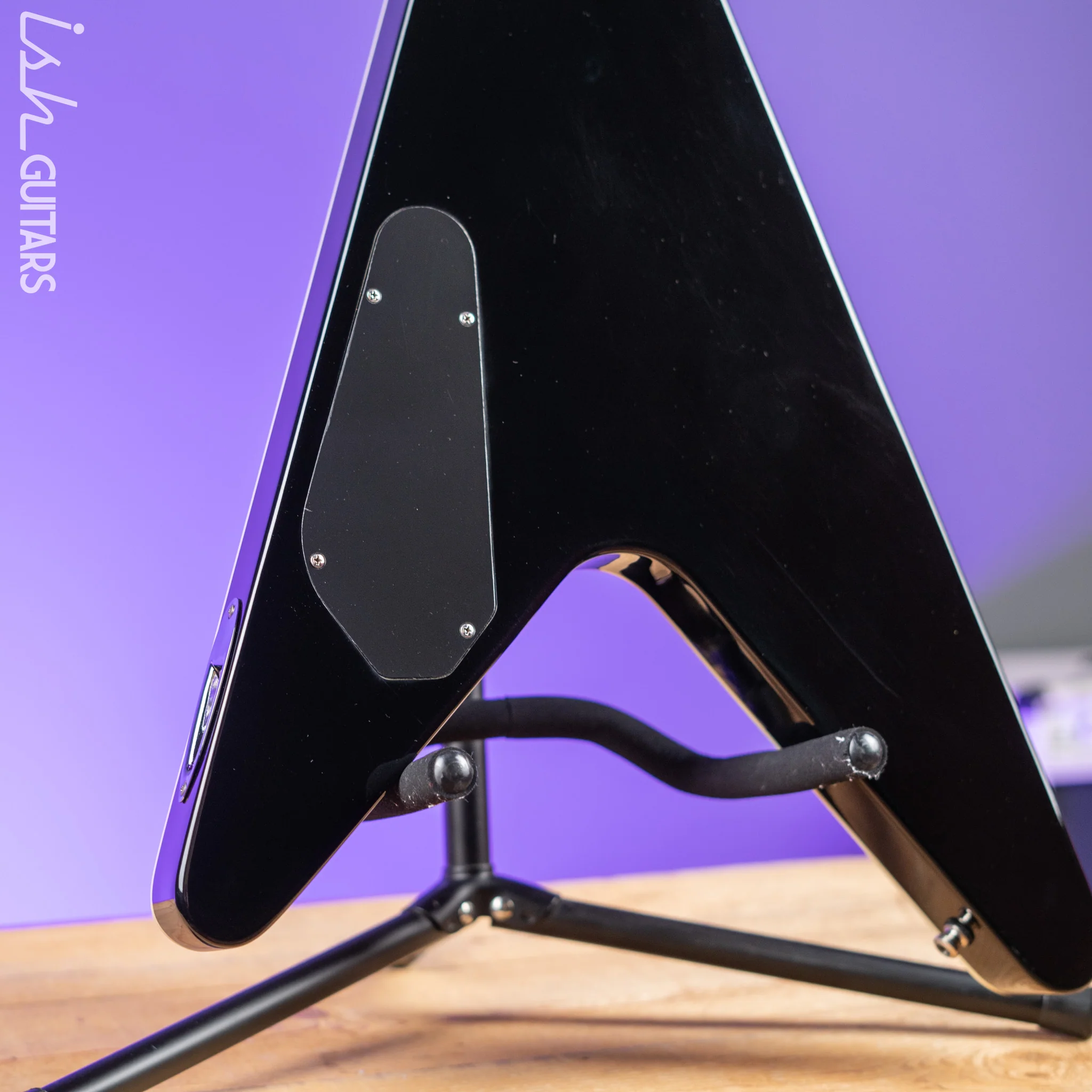 2016 Reverend Volcano RA Flying V Black - Image 13
