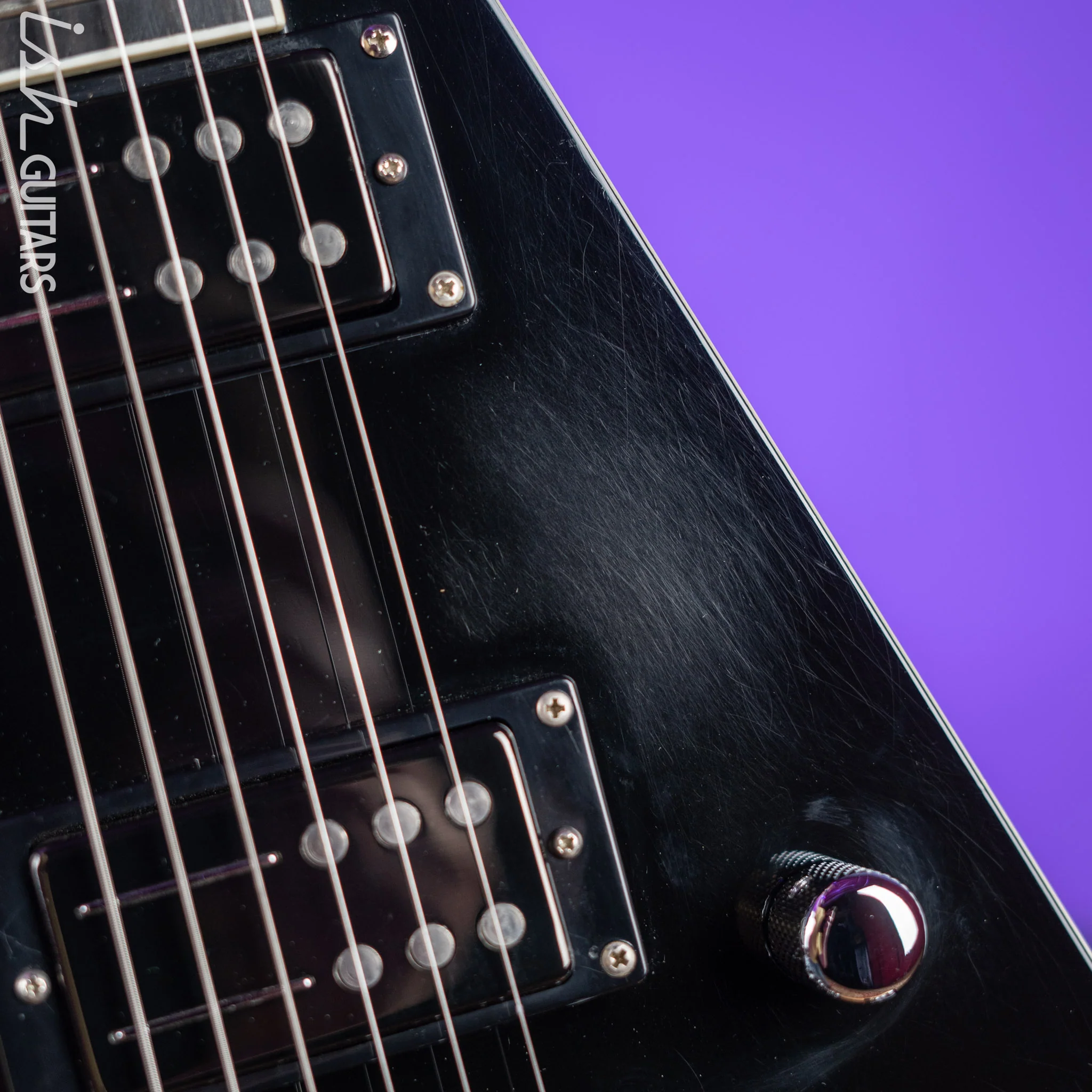 2016 Reverend Volcano RA Flying V Black - Image 7