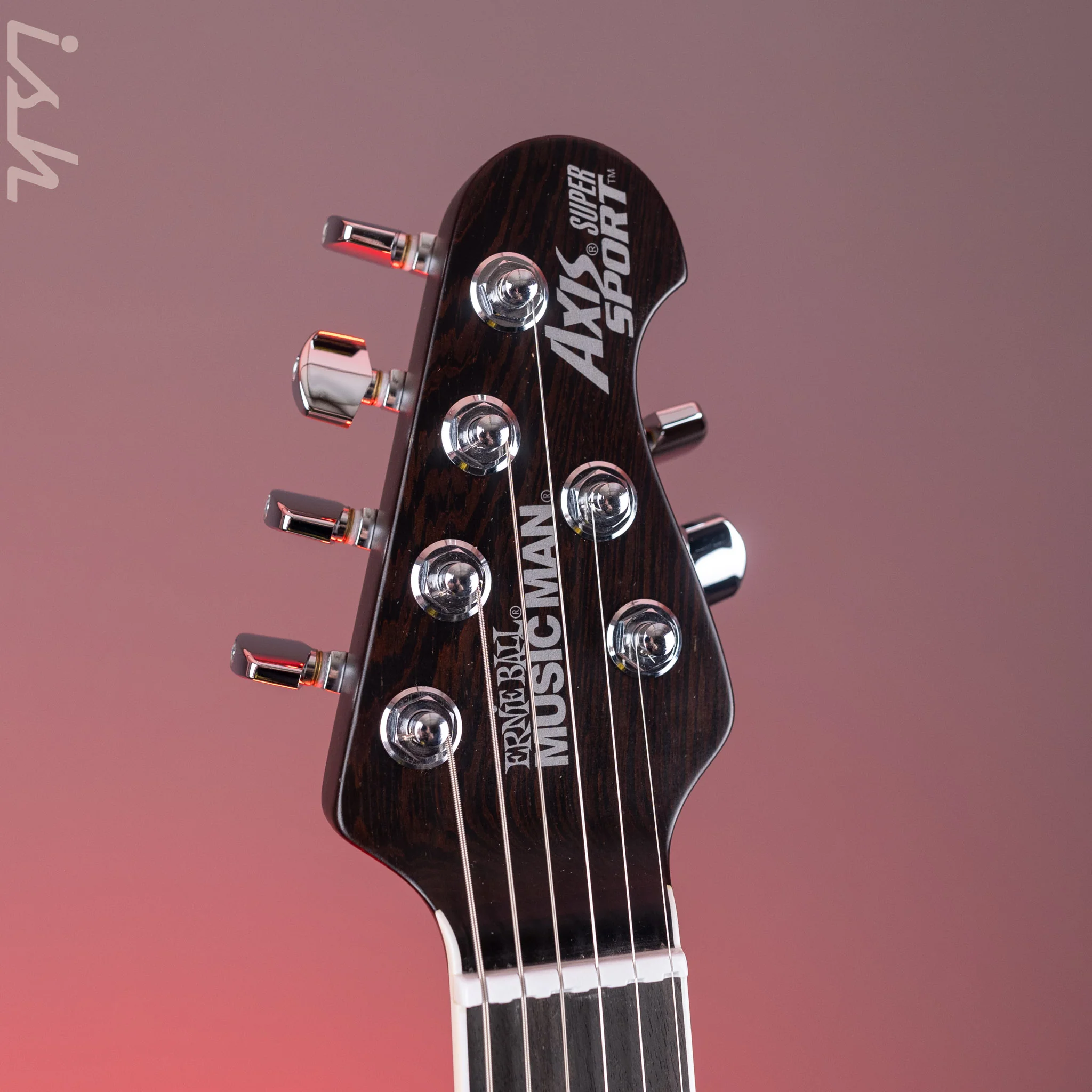 2017 Ernie Ball Music Man Axis Super Sport HH Tremolo BFR Transparent Black - Image 9