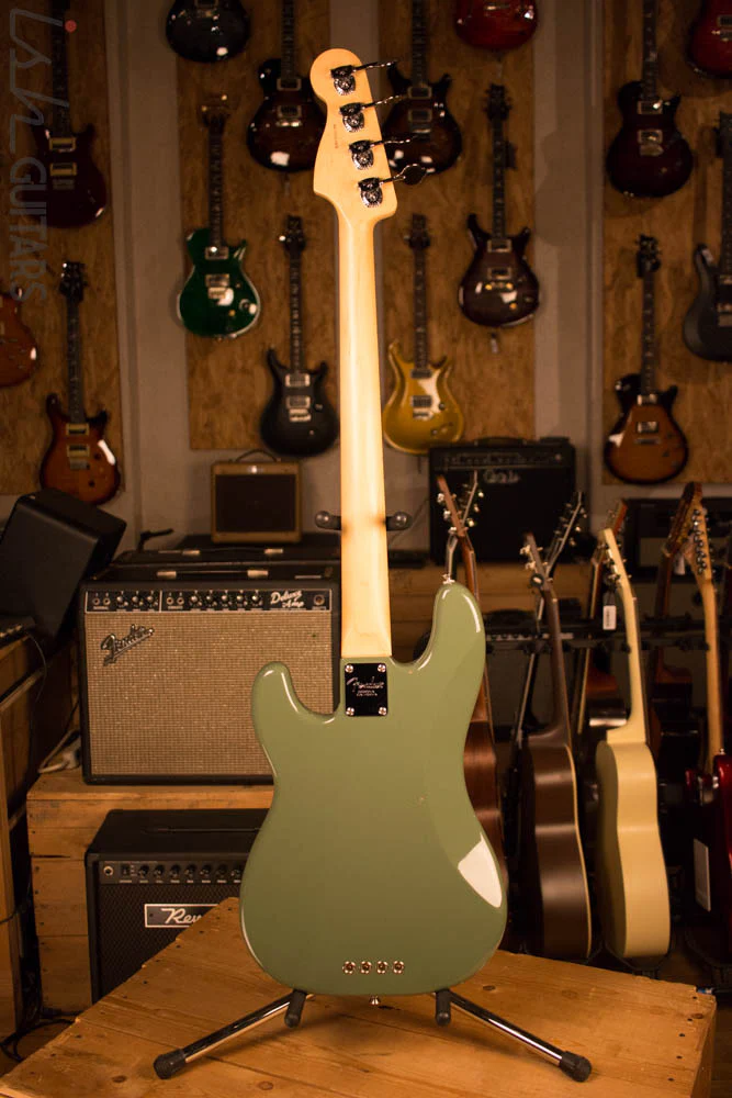 2017 Fender American Precision Bass Antique Olive - Image 8