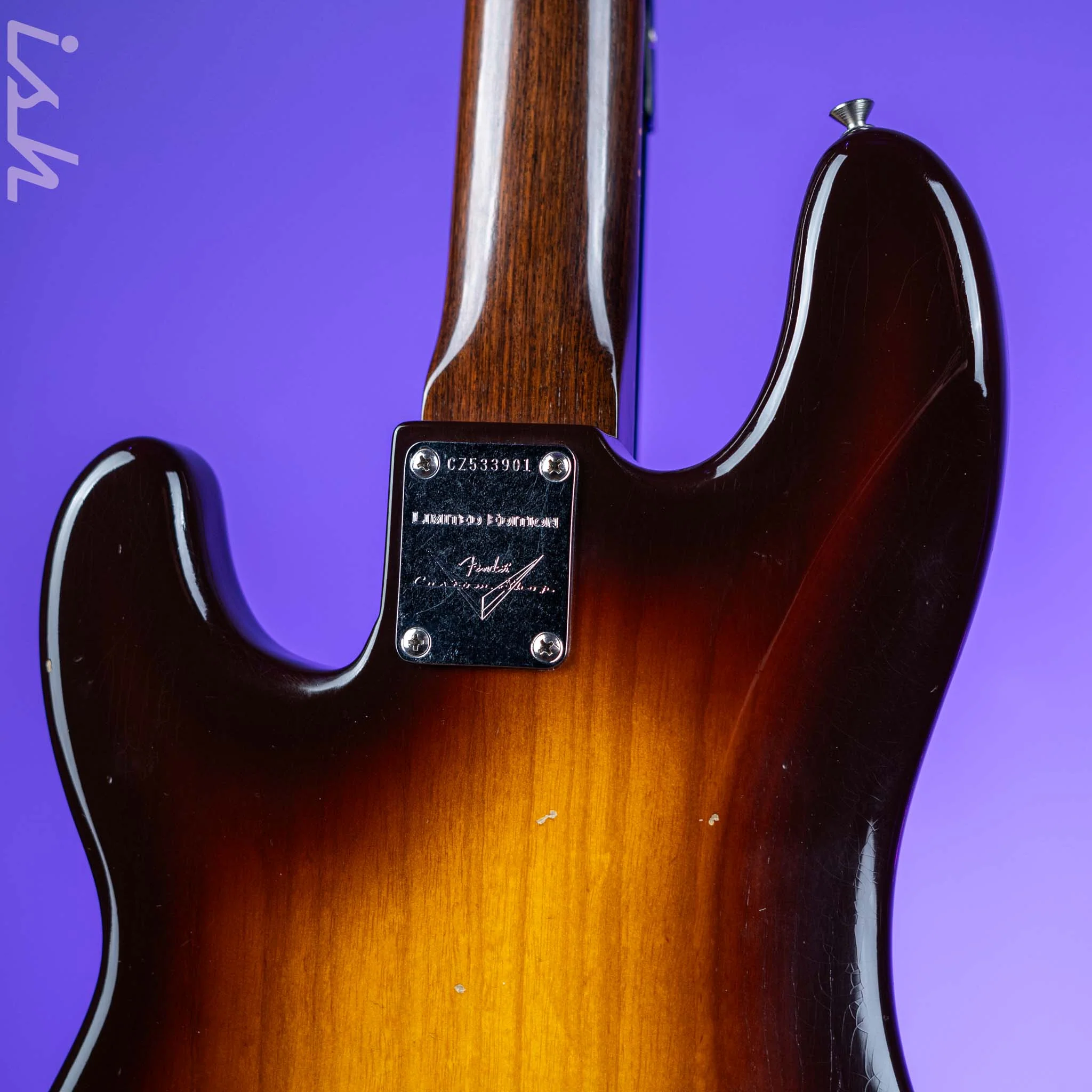 2017 Fender Custom Shop Relic 1957 P Bass Journeyman 2-Tone Sunburst RW Neck - Image 11