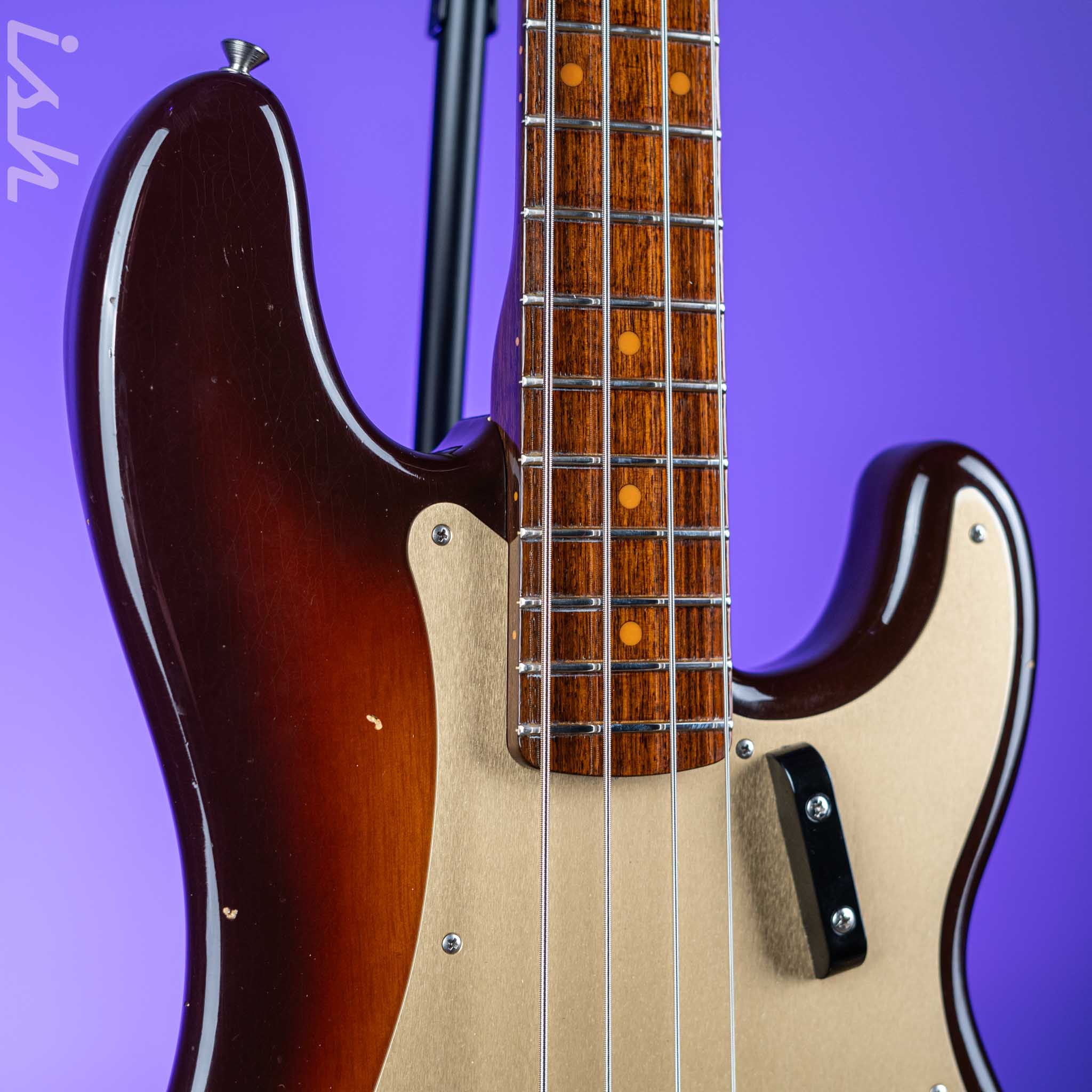 2017 Fender Custom Shop Relic 1957 P Bass Journeyman 2-Tone Sunburst RW Neck - Image 3