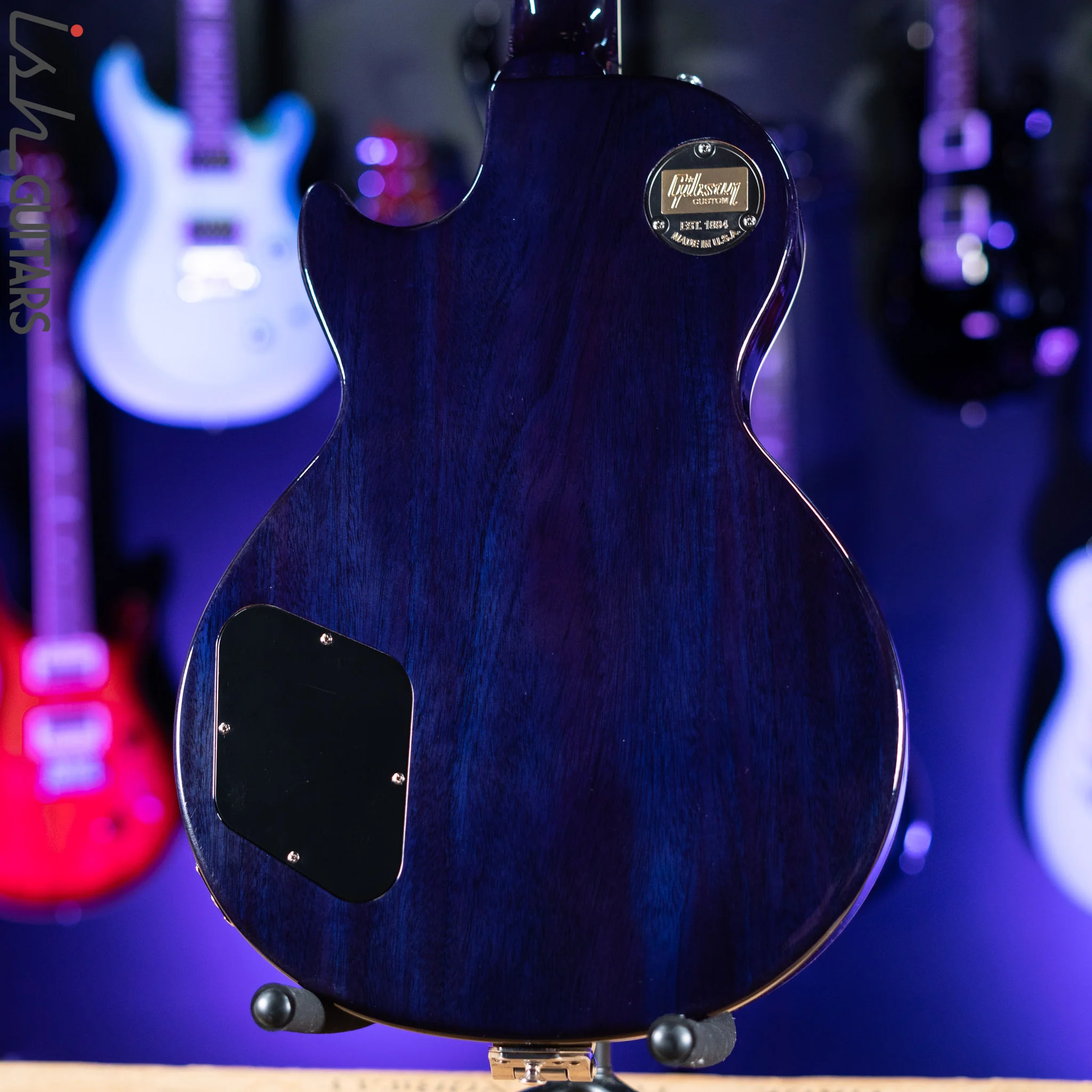2017 Gibson Custom Shop USA Les Paul Bigsby (Class 5 COA) Faded Blue Flame - Image 8