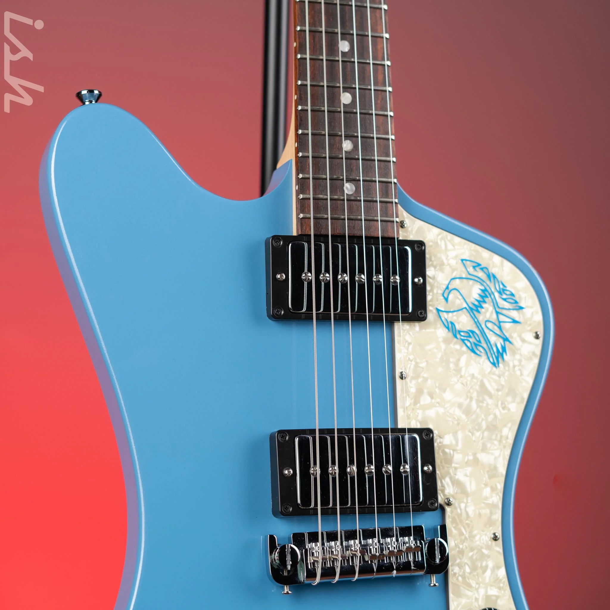 2017 Gibson Firebird Zero Electric Guitar Pelham Blue - Image 3