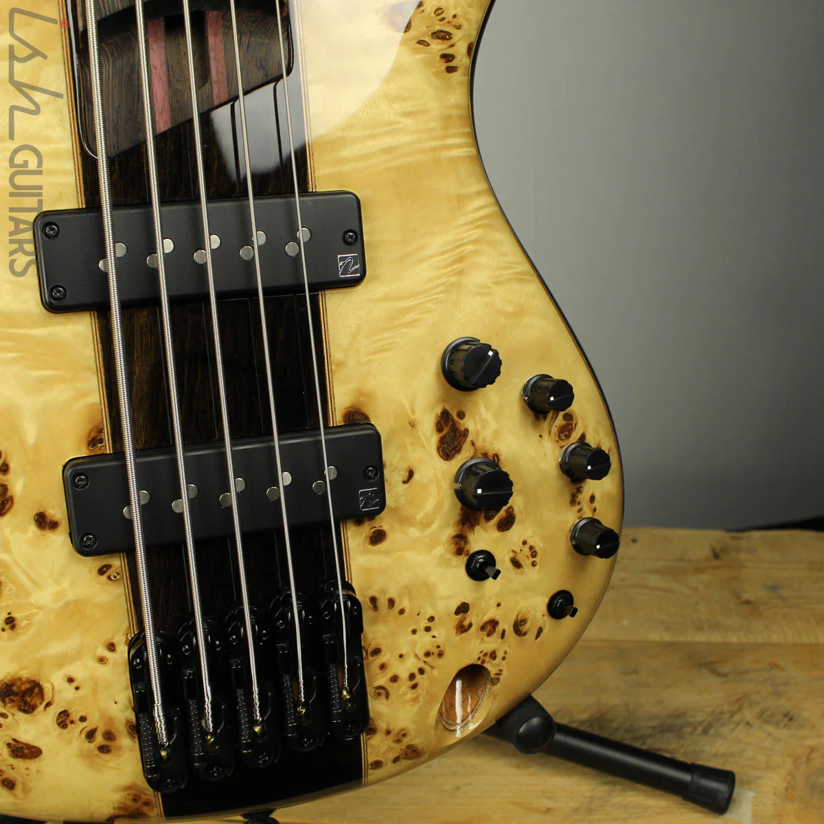 2017 Ibanez 1705BE 5-String Bass Poplar Burl - Image 3