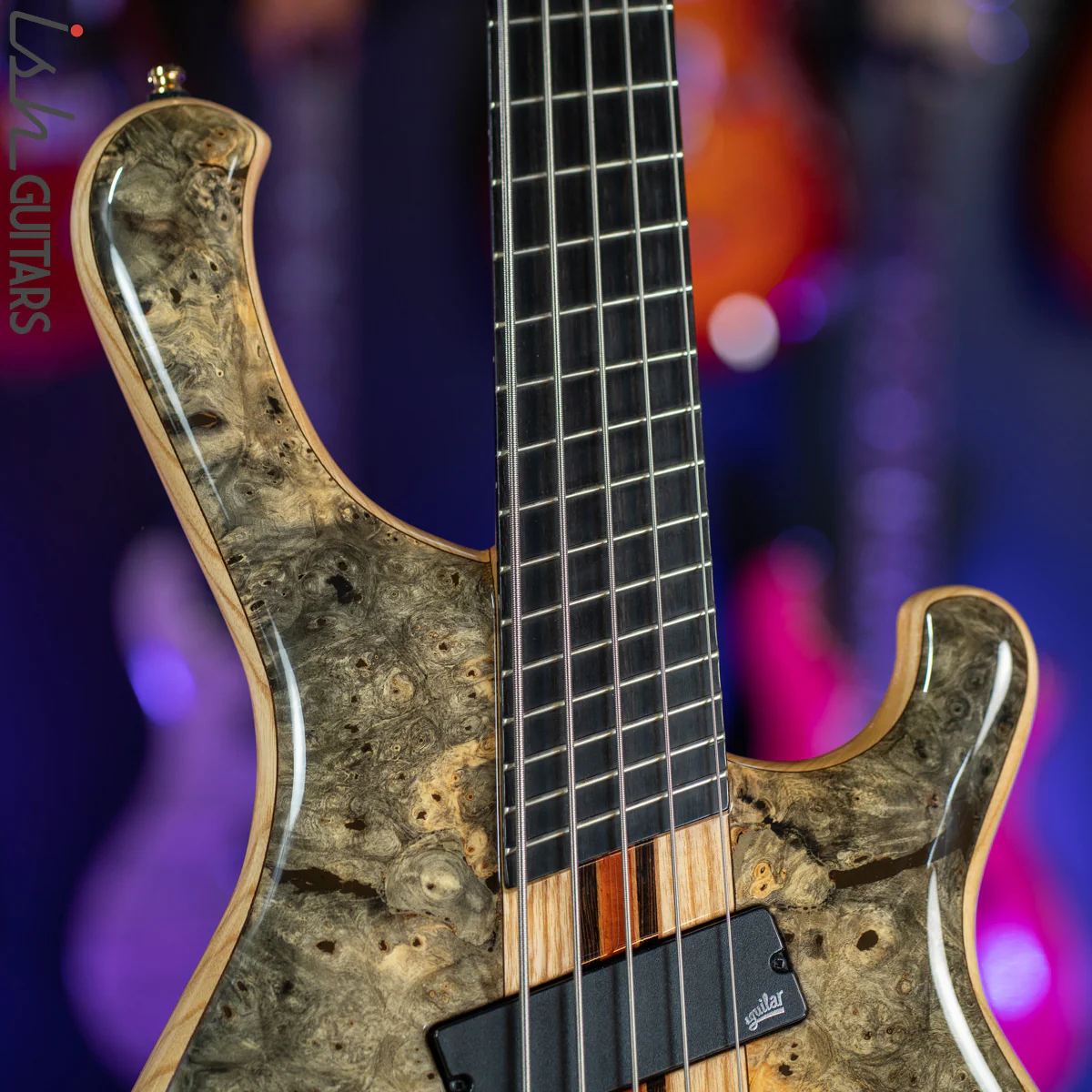 2017 Mayones Custom 5 Pi II VF Multi-Scale Bass Buckeye Burl Natural - Image 3