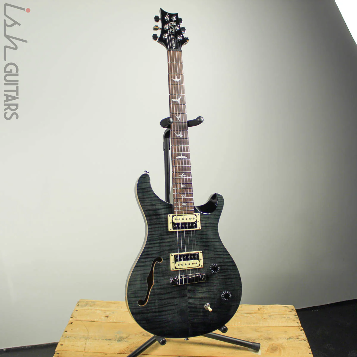 2017 PRS SE Custom 22 Semi-Hollow Grey Black - Image 2