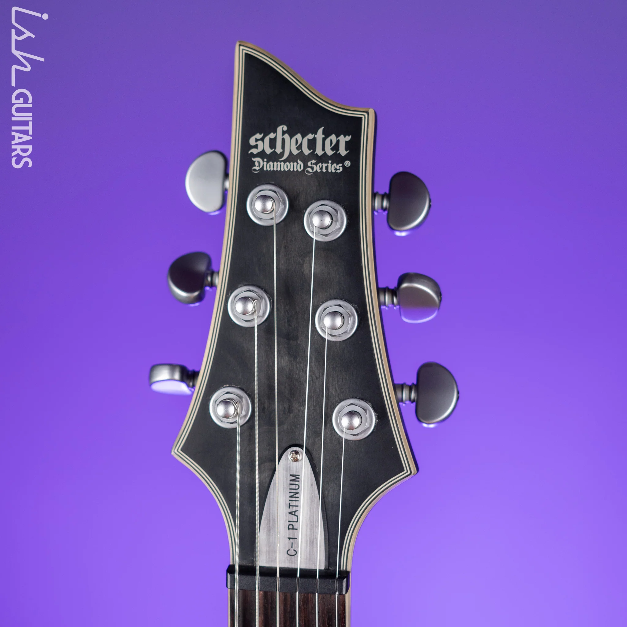 2017 Schecter C1 Platinum Satin Black Burst - Image 7