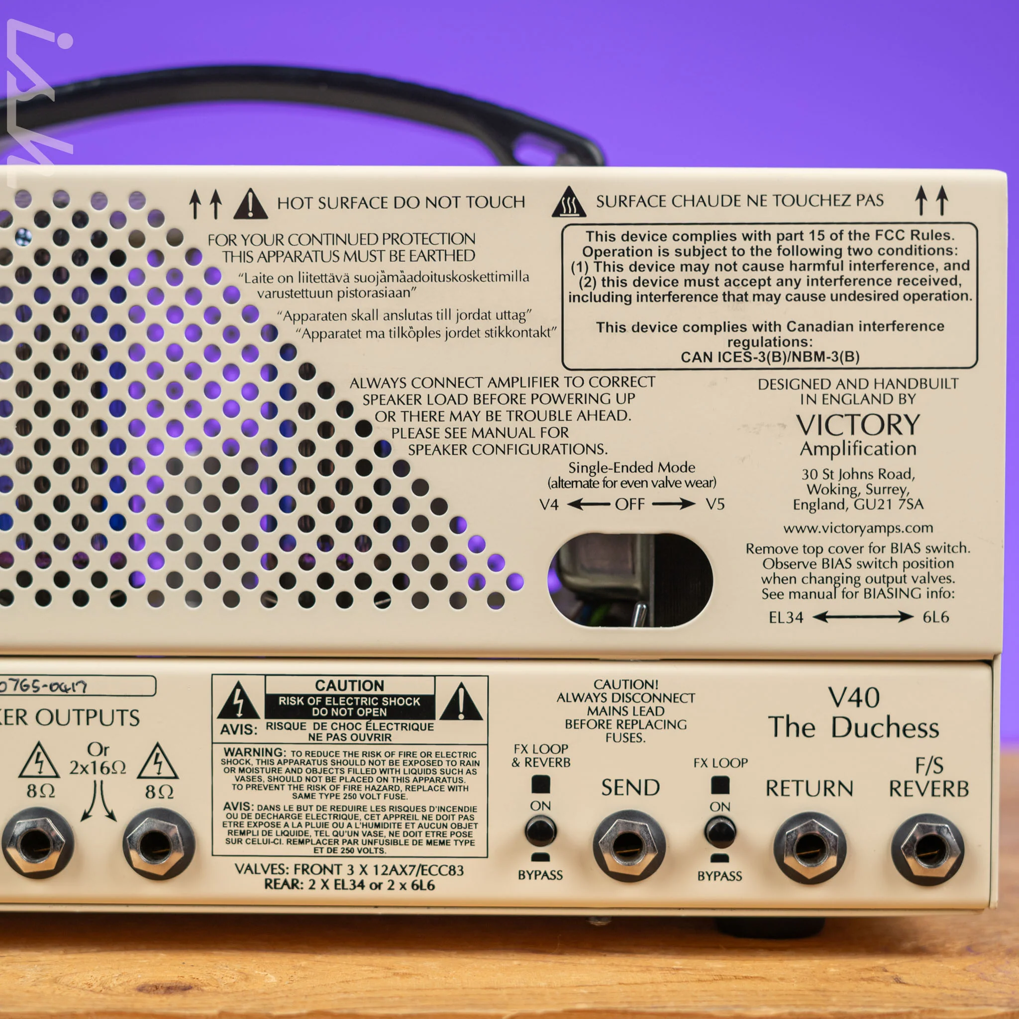 2017 Victory V-40 The Duchess 40-watt Guitar Amp Head - Image 5