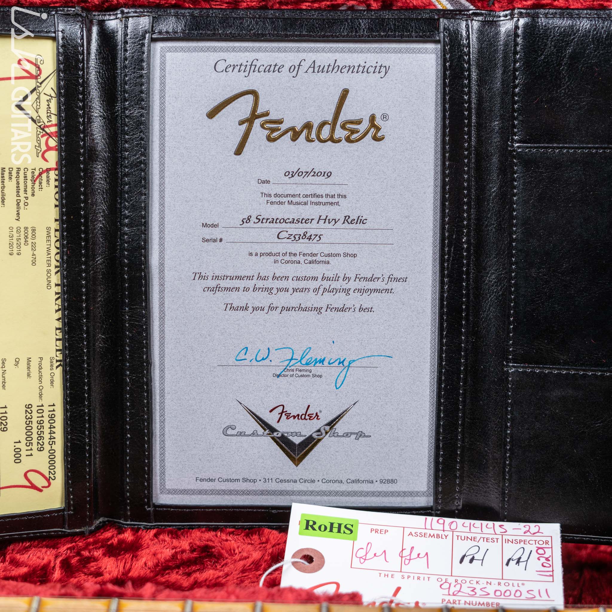 2018 Fender ‘58 Stratocaster Heavy Relic Black - Image 16