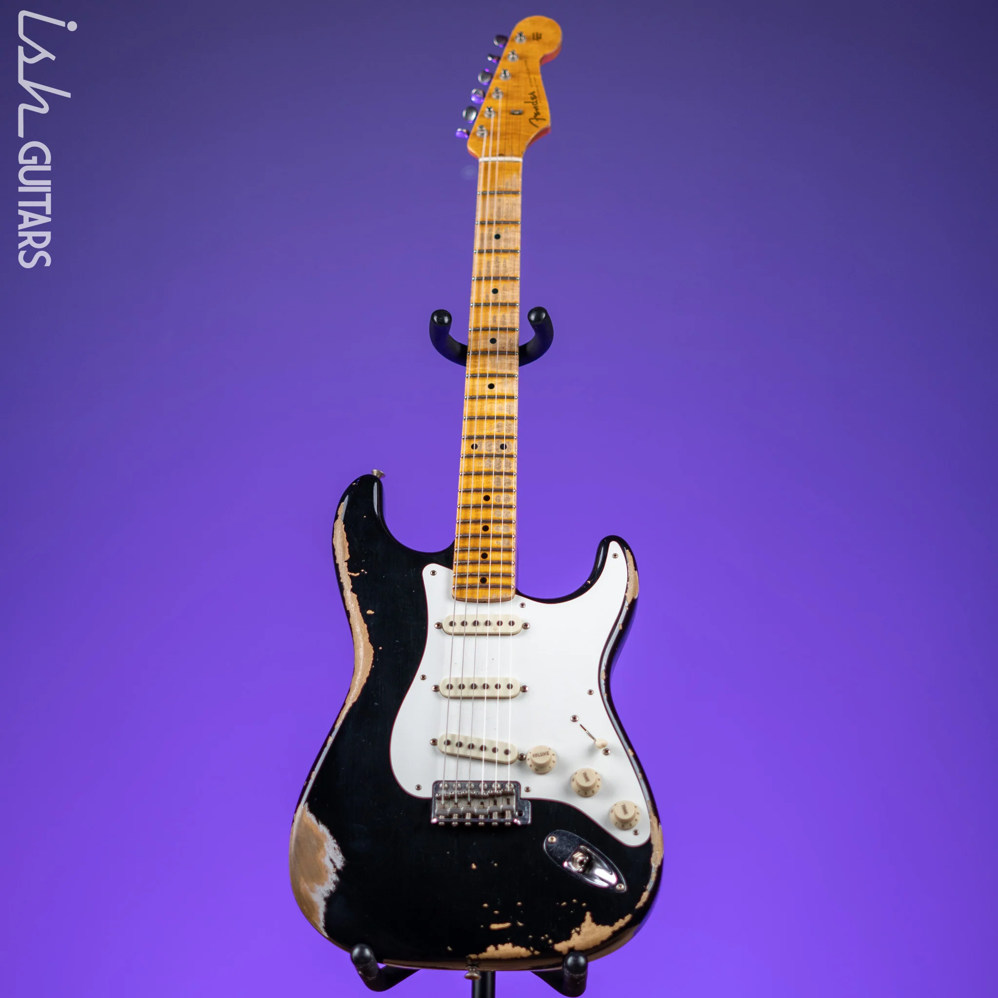 2018 Fender ‘58 Stratocaster Heavy Relic Black - Image 2