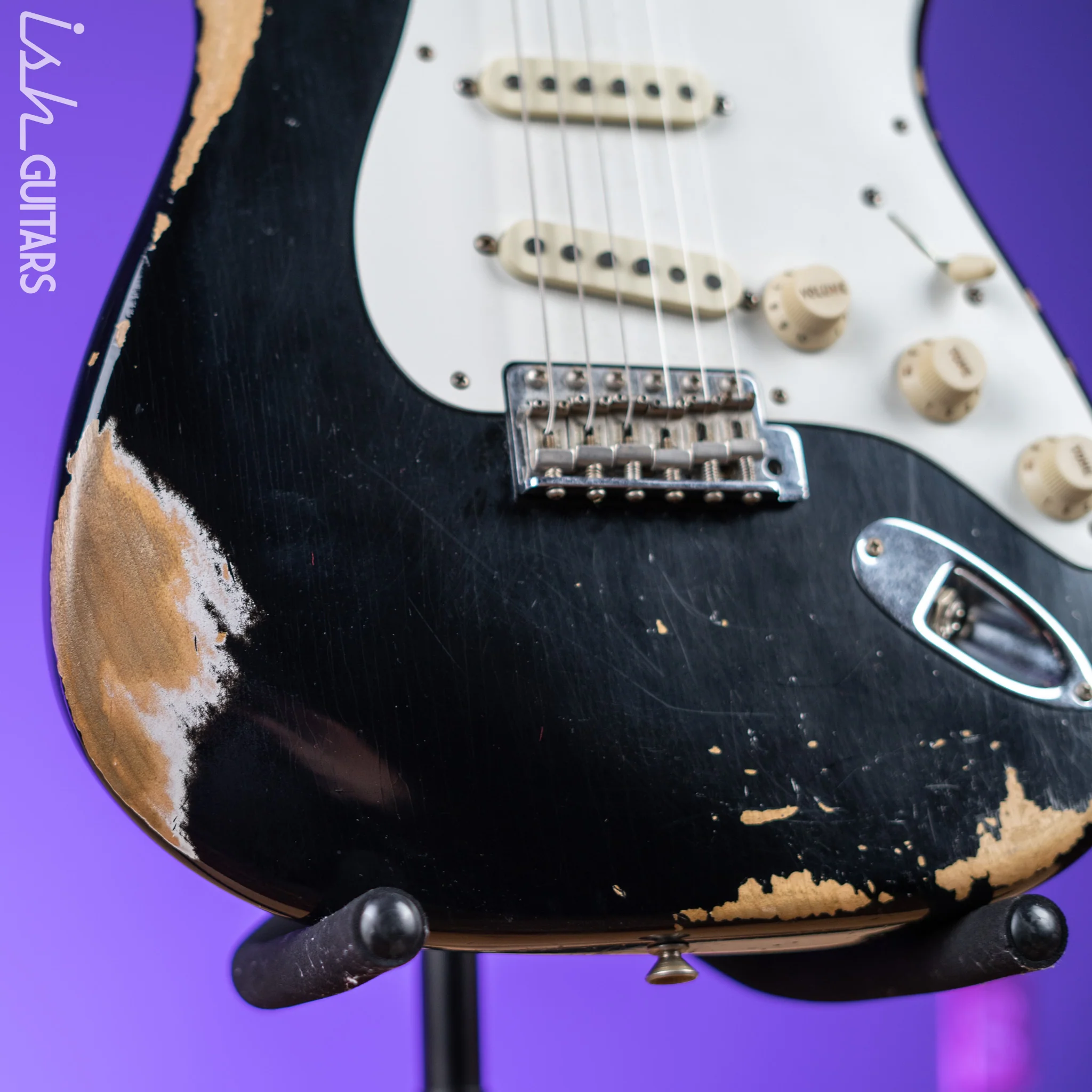 2018 Fender ‘58 Stratocaster Heavy Relic Black - Image 6