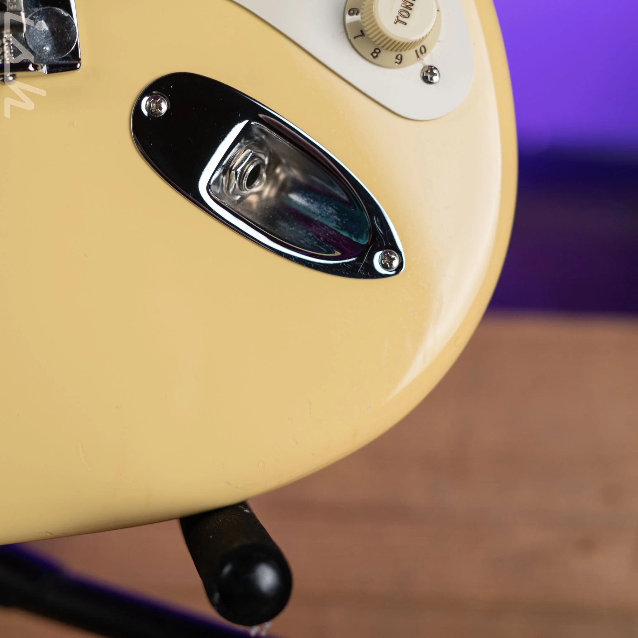 2018 Fender Eric Johnson Signature Thinline Strat Semi-Hollow Electric Guitar Vintage White - Image 9