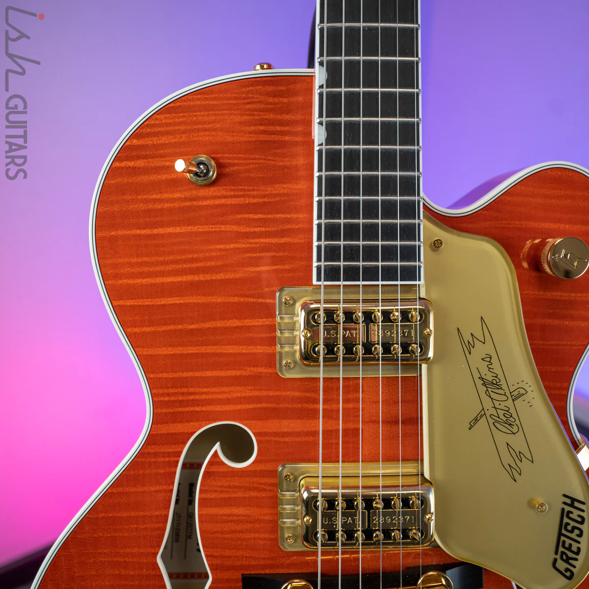 2018 Gretsch G6120TFM Nashville Chet Atkins Orange Stain - Image 3
