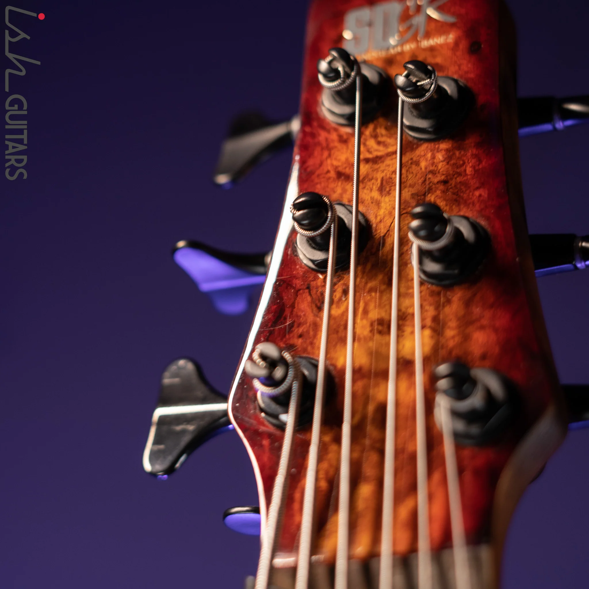 2018 Ibanez Bass Workshop SRMS806 Multi-Scale 6-String Bass Brown Topaz Burst Gloss - Image 7