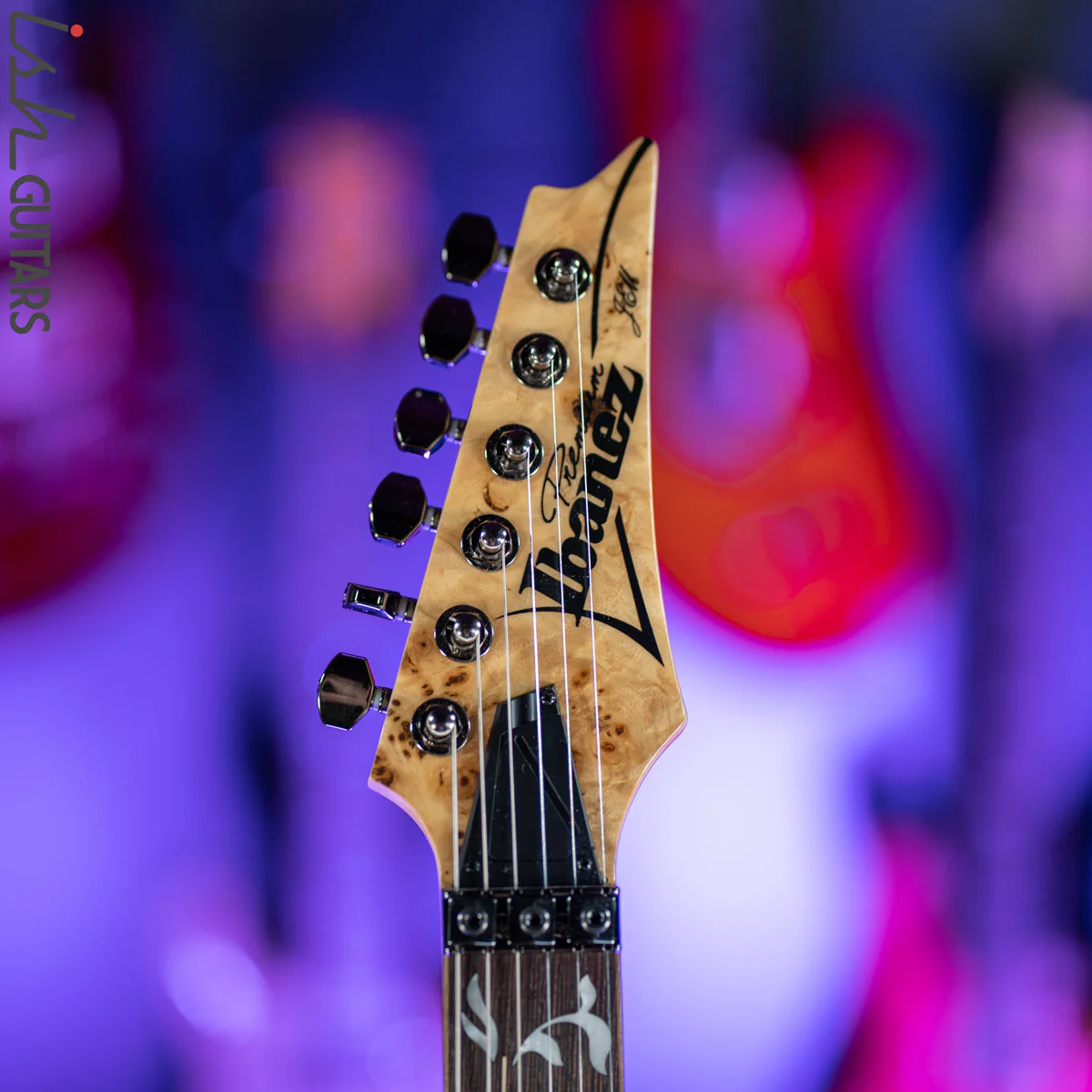 2018 Ibanez JEM77WDP Steve Vai Signature “Woody” Charcoal Brown Low Gloss - Image 9
