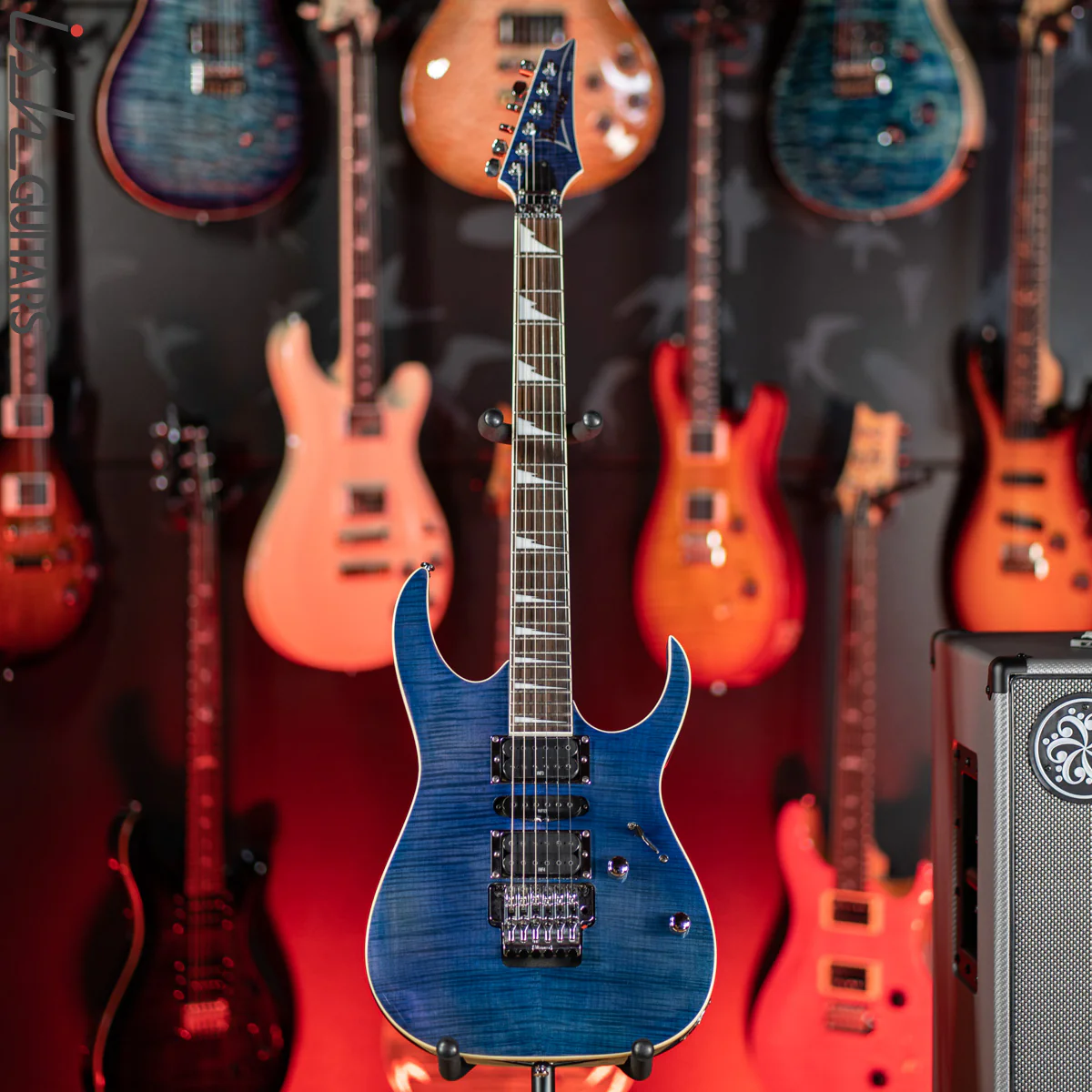 2018 Ibanez RG4EXFM1 Transparent Blue - Image 2