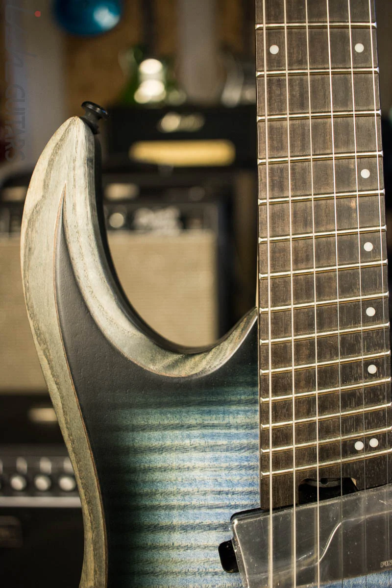 2018 Ibanez RGD RGDIM6FM Iron Label Multi-Scale Cerulean Blue - Image 3