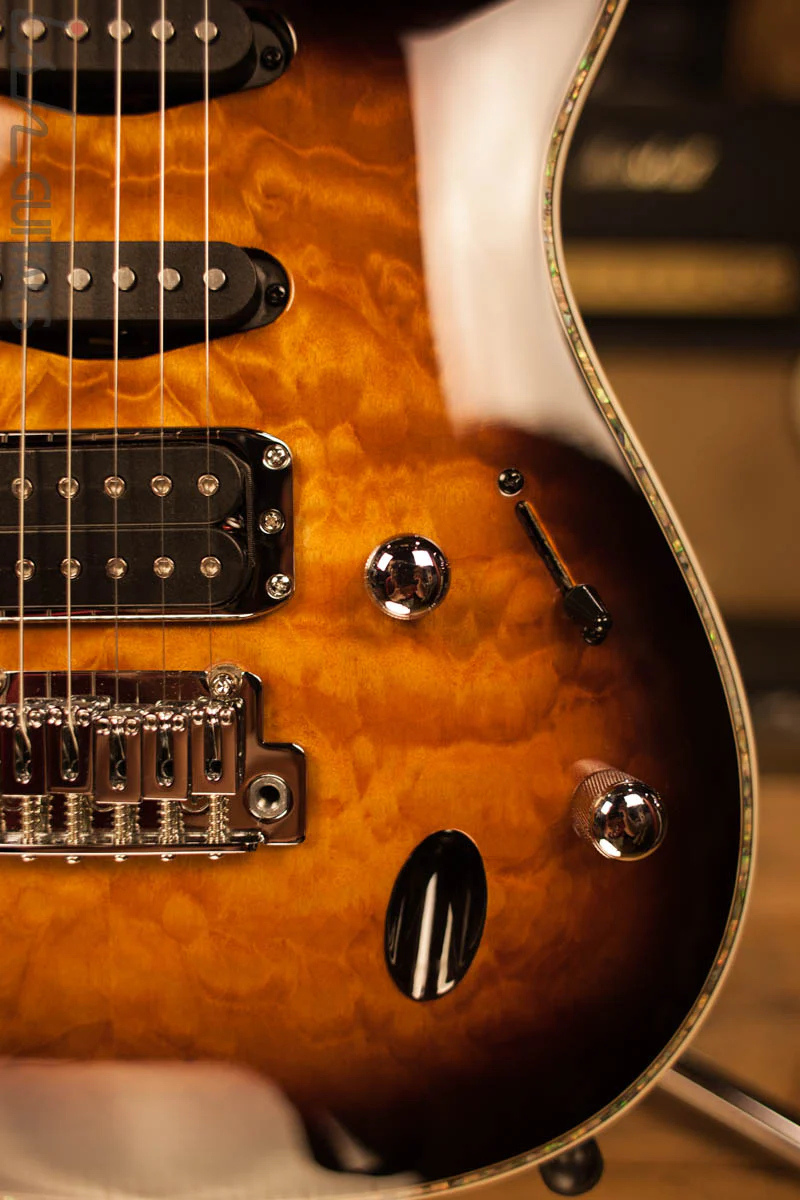 2018 Ibanez SA460QM Antique Brown Burst Electric Guitar - Image 4