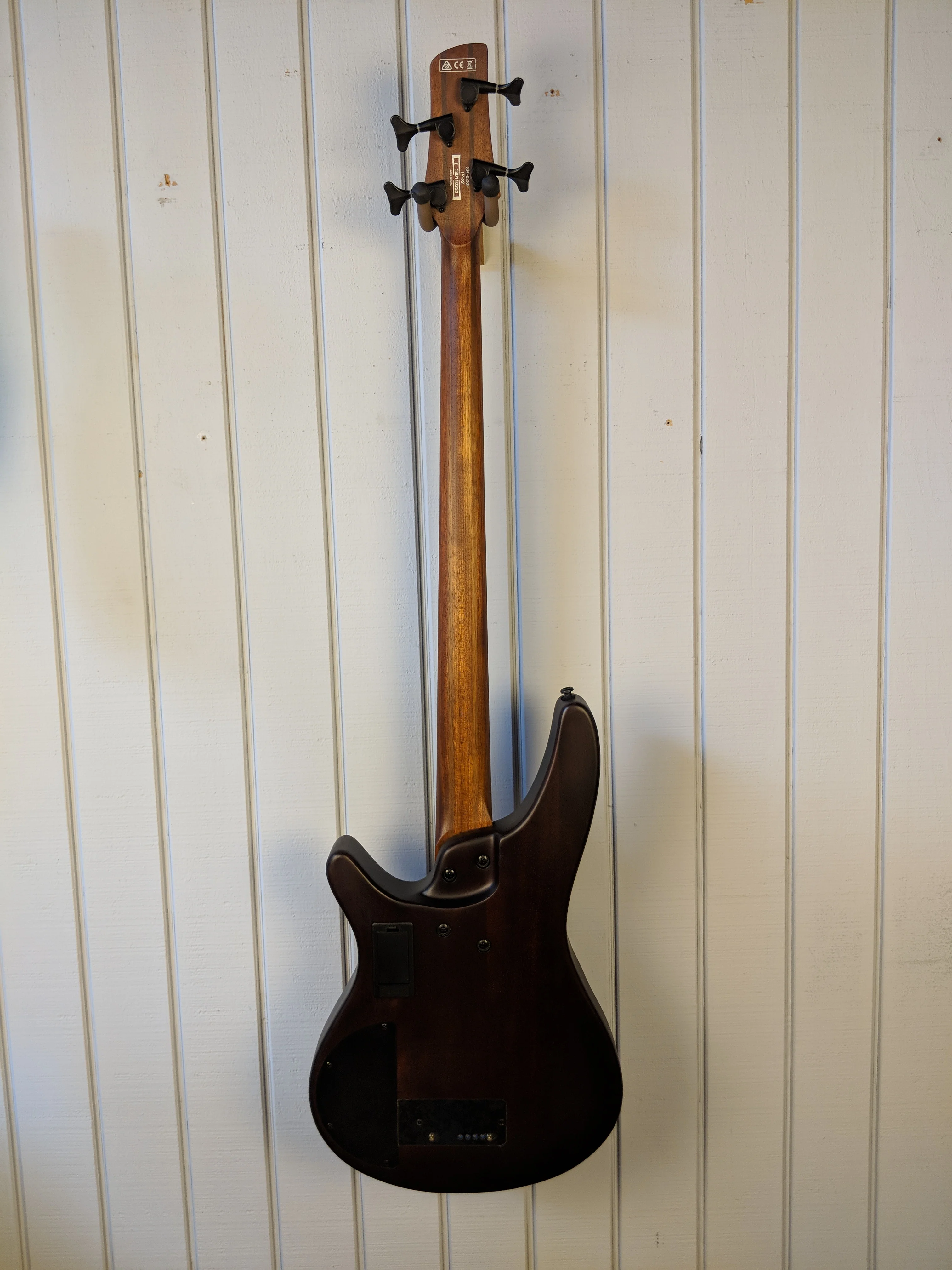 2018 Ibanez SRH500FNNF Fretless Natural Brown Burst Flat - Image 7